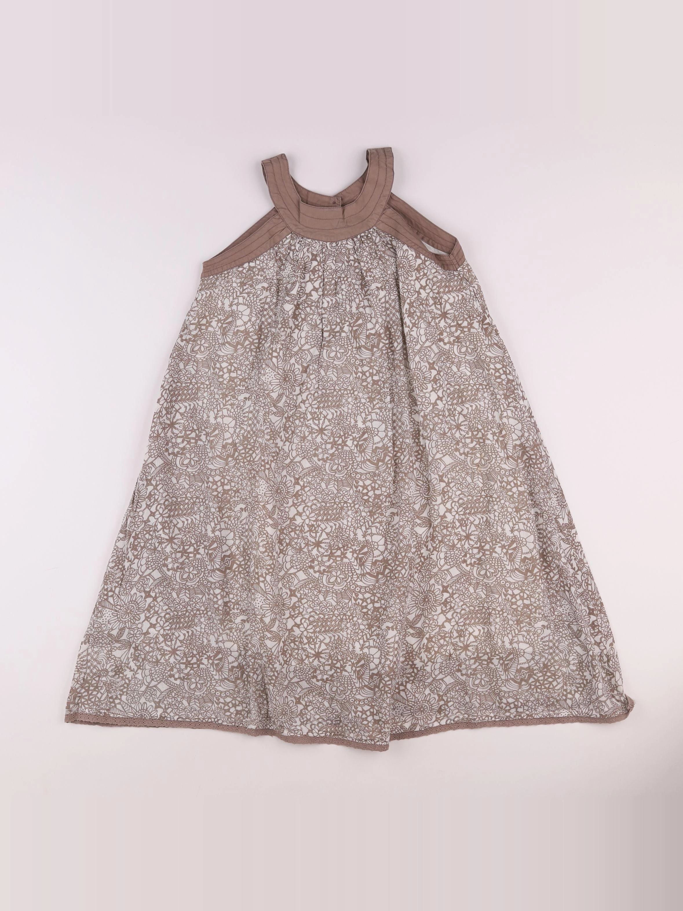 Vertbaudet - robe marron - 8 ans