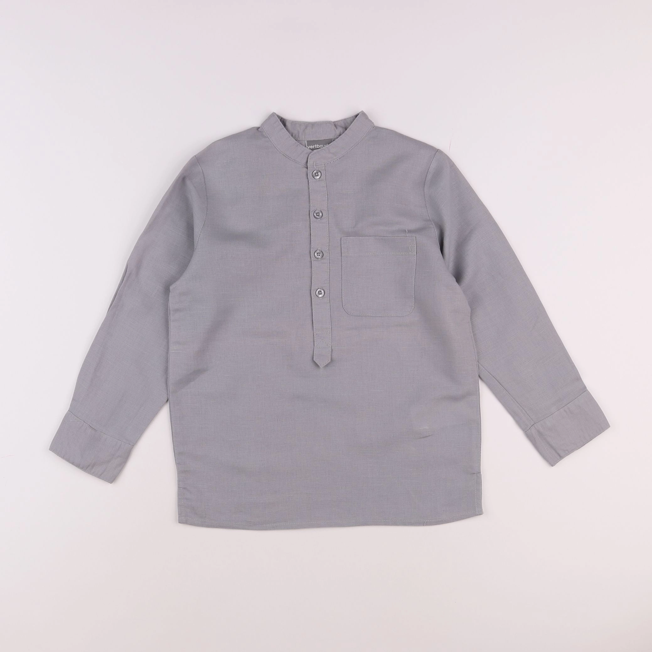 Vertbaudet - chemise gris - 6 ans