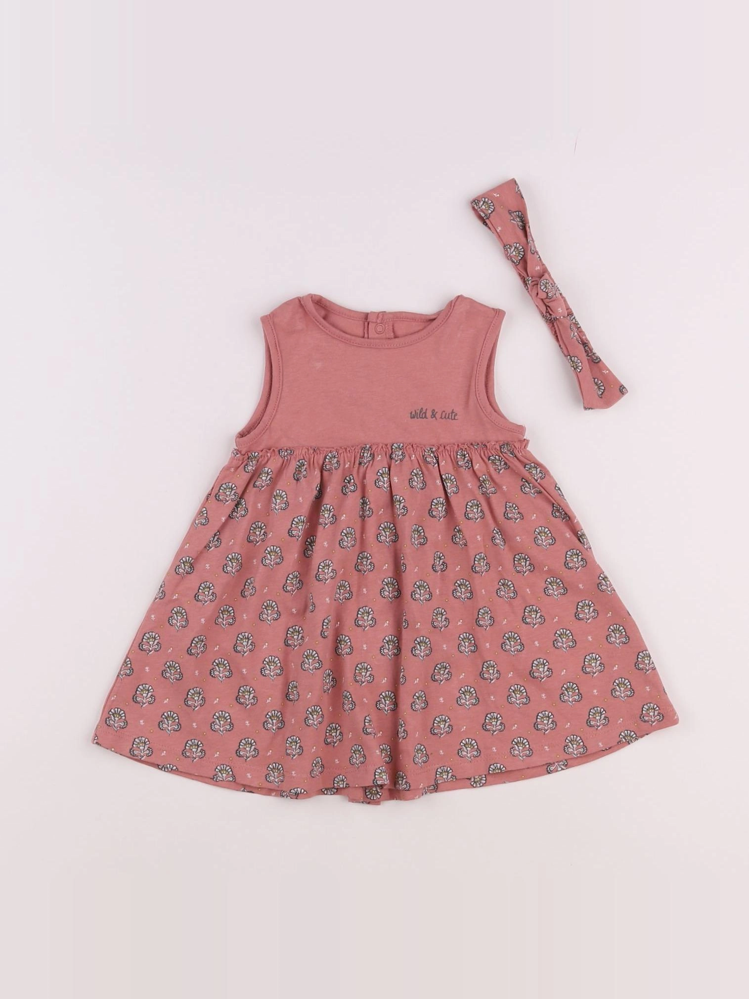 Vertbaudet - robe rose - 6 mois