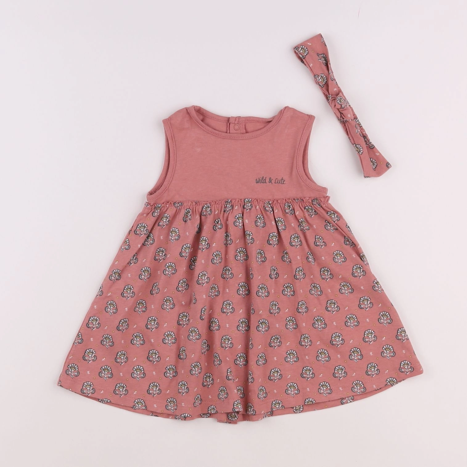 Vertbaudet - robe rose - 6 mois