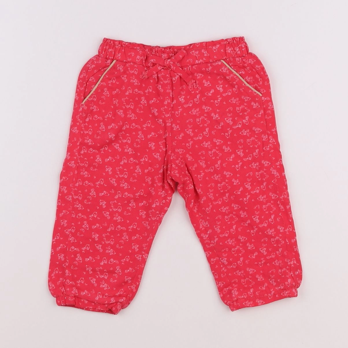 Vertbaudet - pantalon rose - 9 mois