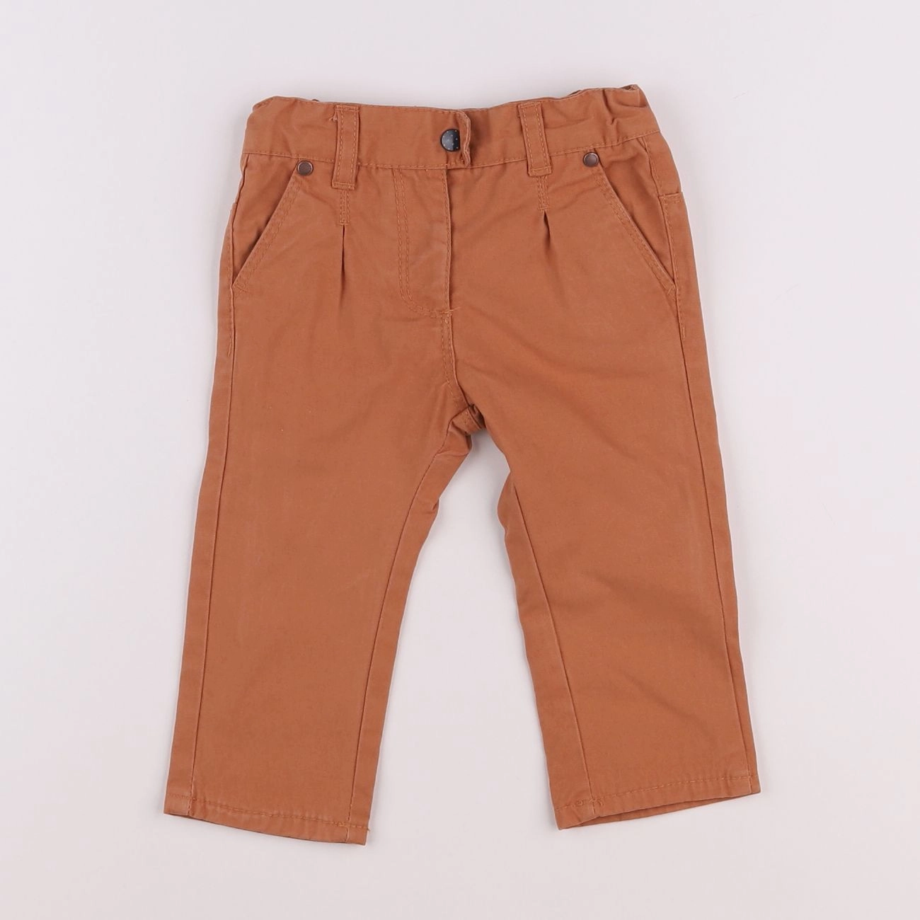 Vertbaudet - pantalon marron - 9 mois