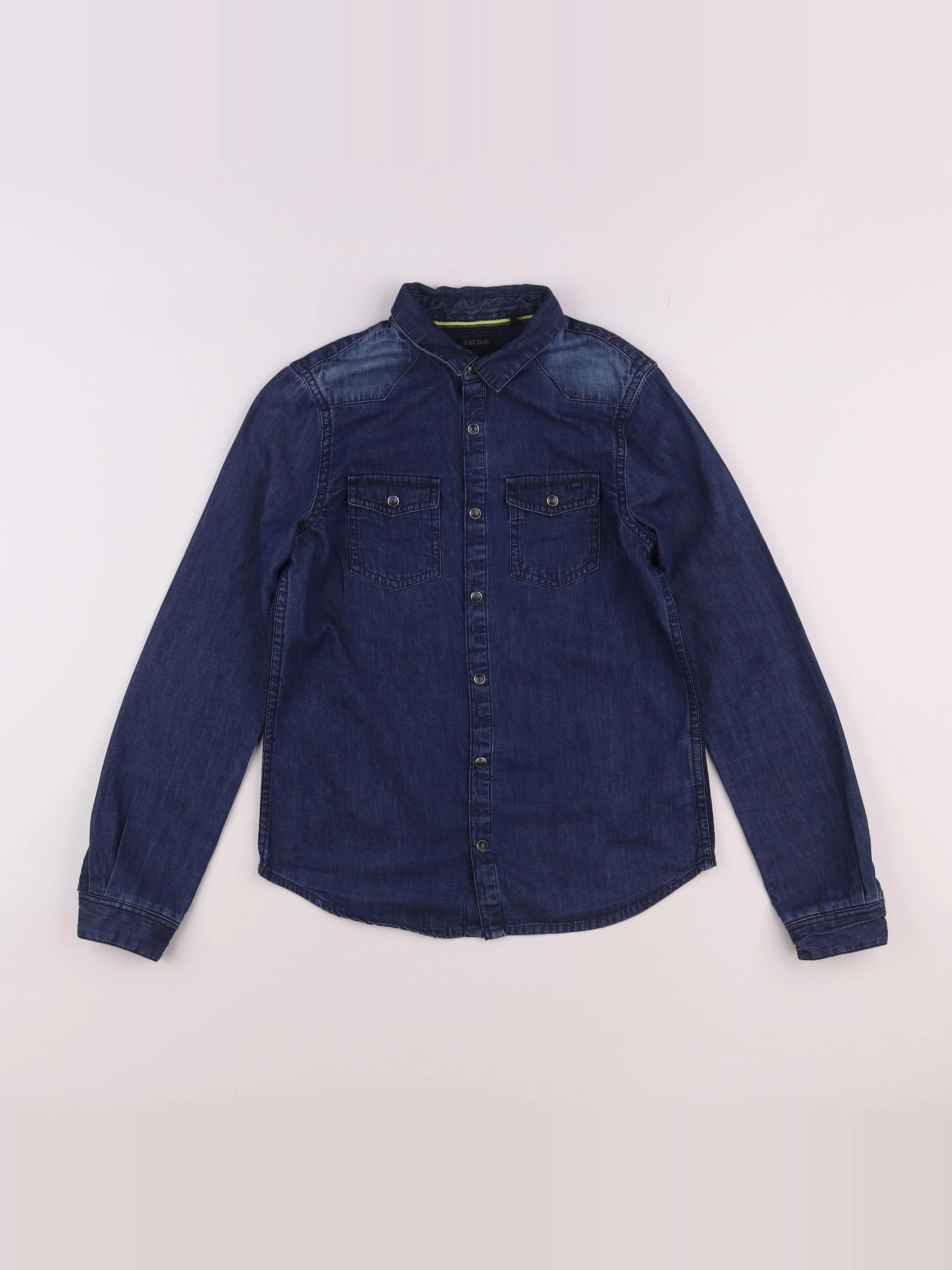 IKKS - chemise imprimé au dos bleu - 10 ans