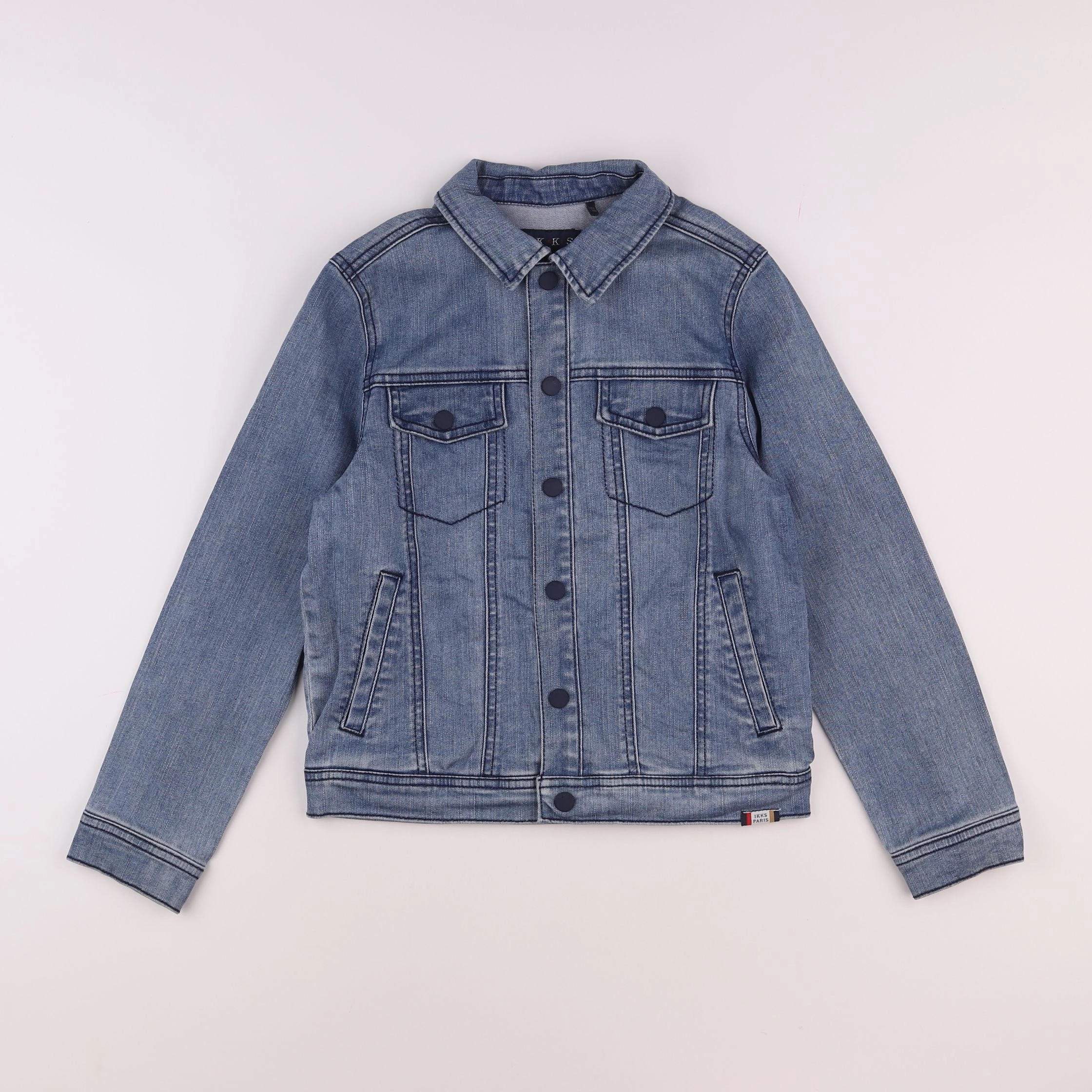 IKKS - veste imprimé au dos bleu - 10 ans