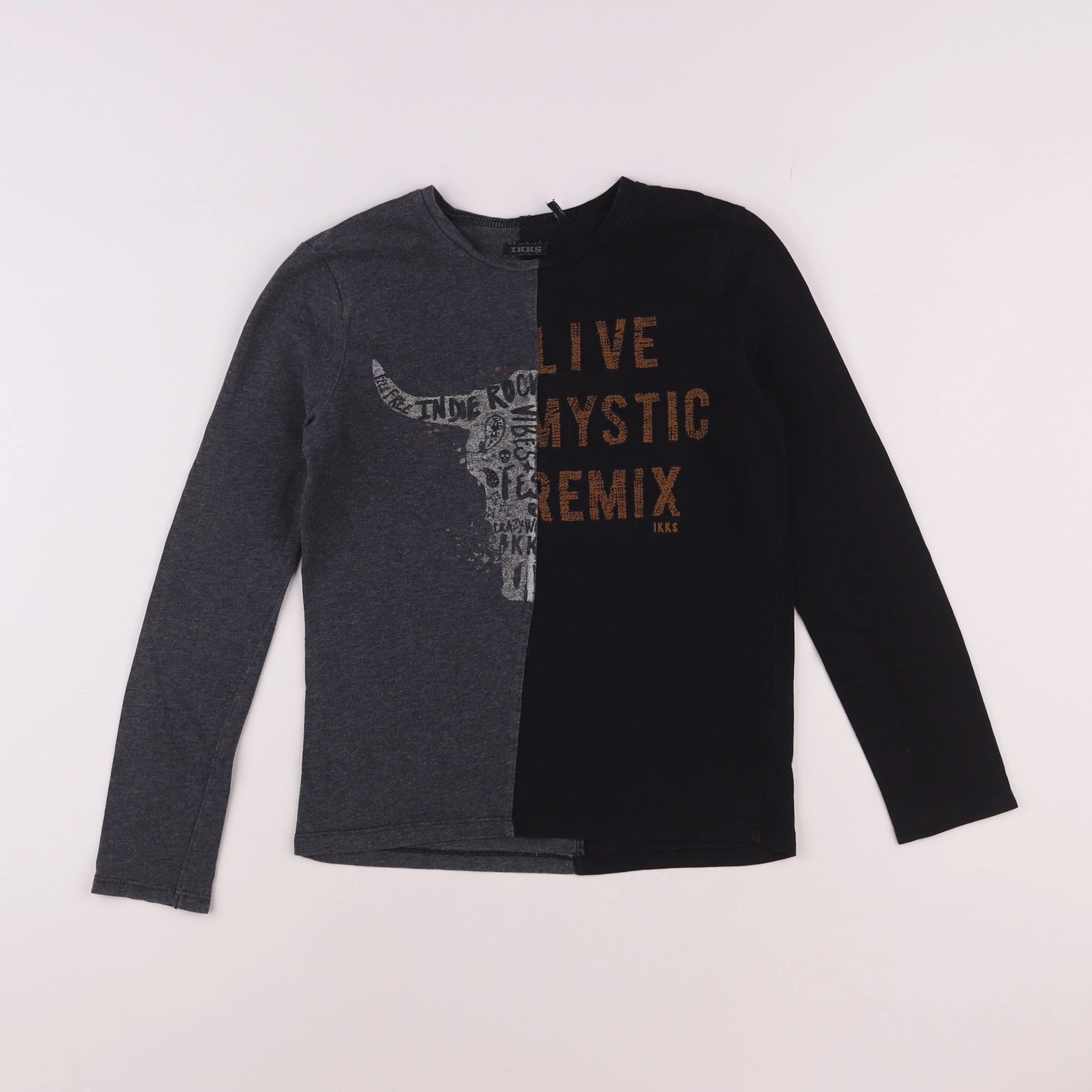 IKKS - tee-shirt gris - 10 ans