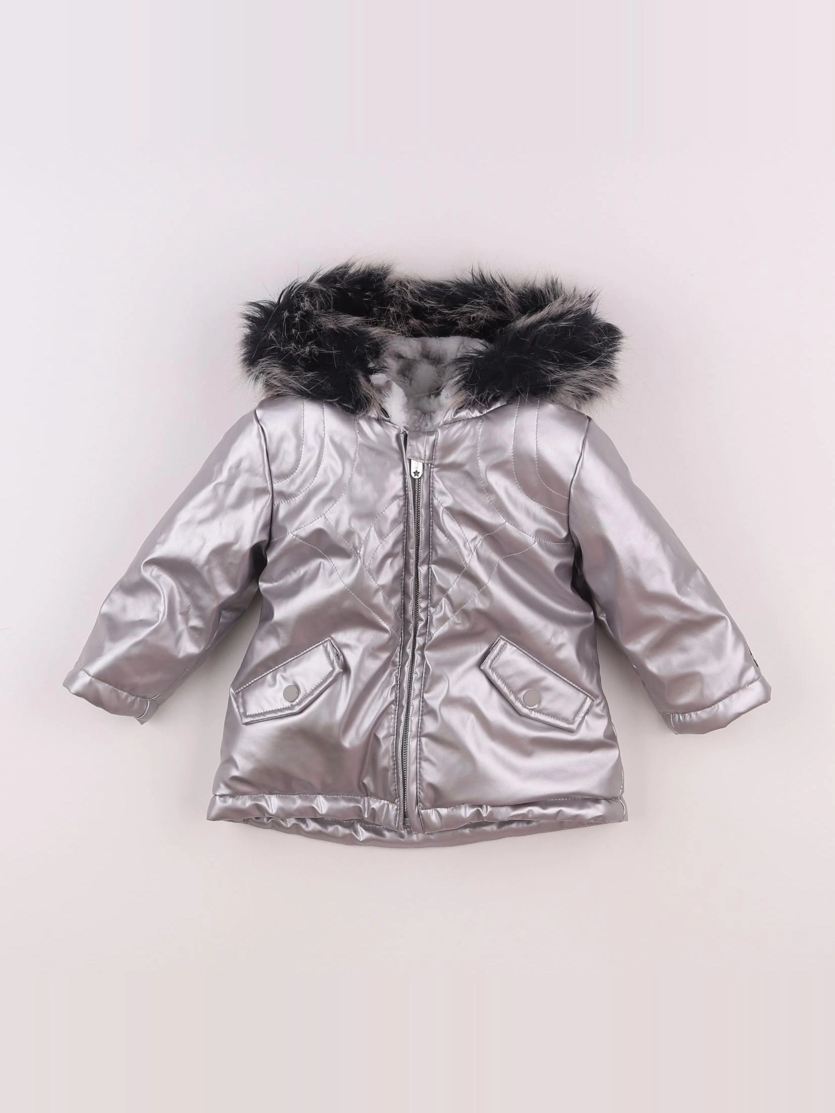 IKKS - parka argent - 12 mois