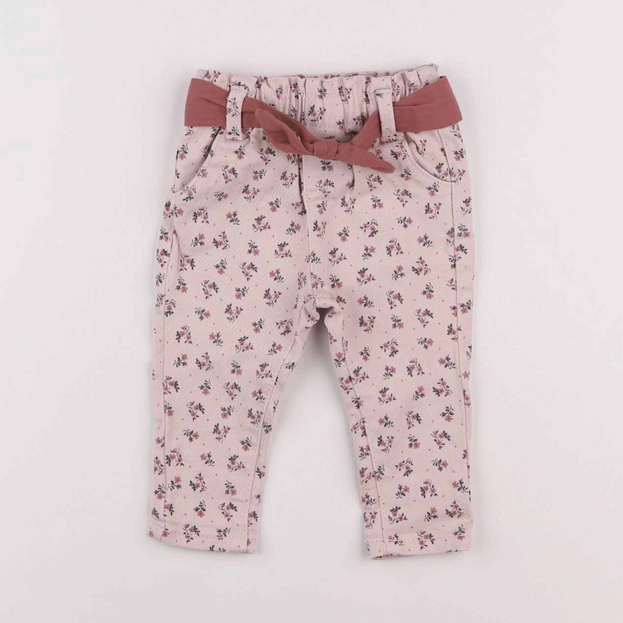 Vertbaudet - jean rose - 6 mois