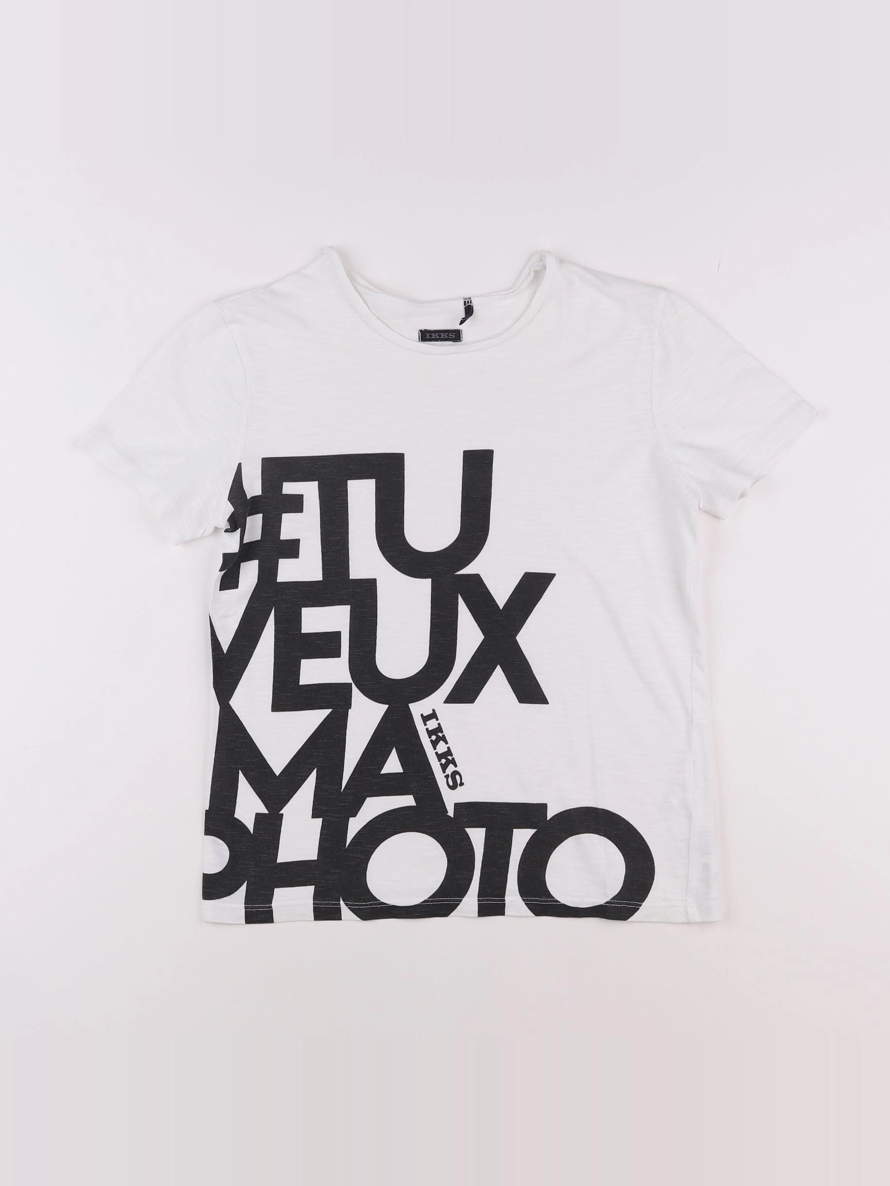 IKKS - tee-shirt blanc - 10 ans