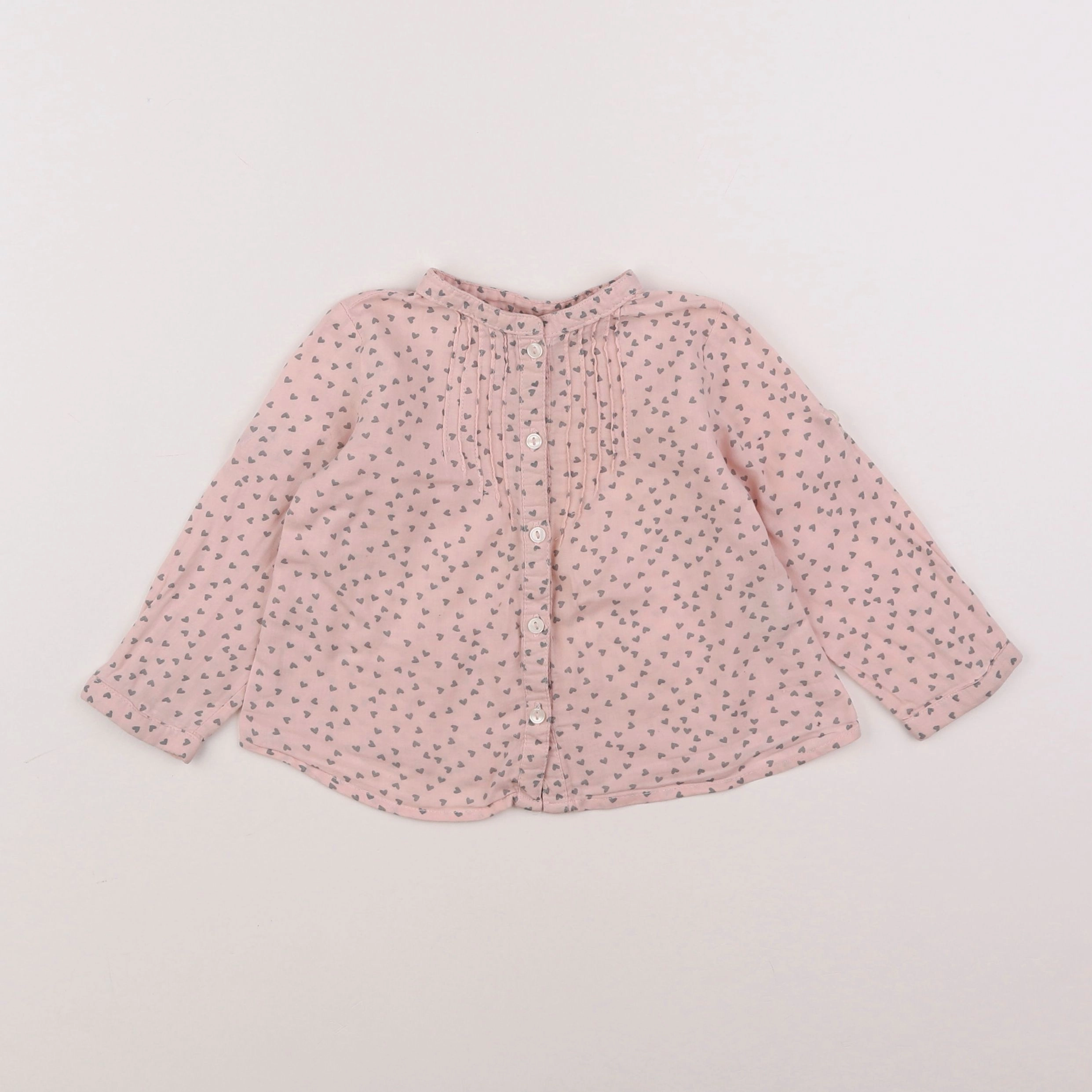 Zara - blouse rose - 12/18 mois