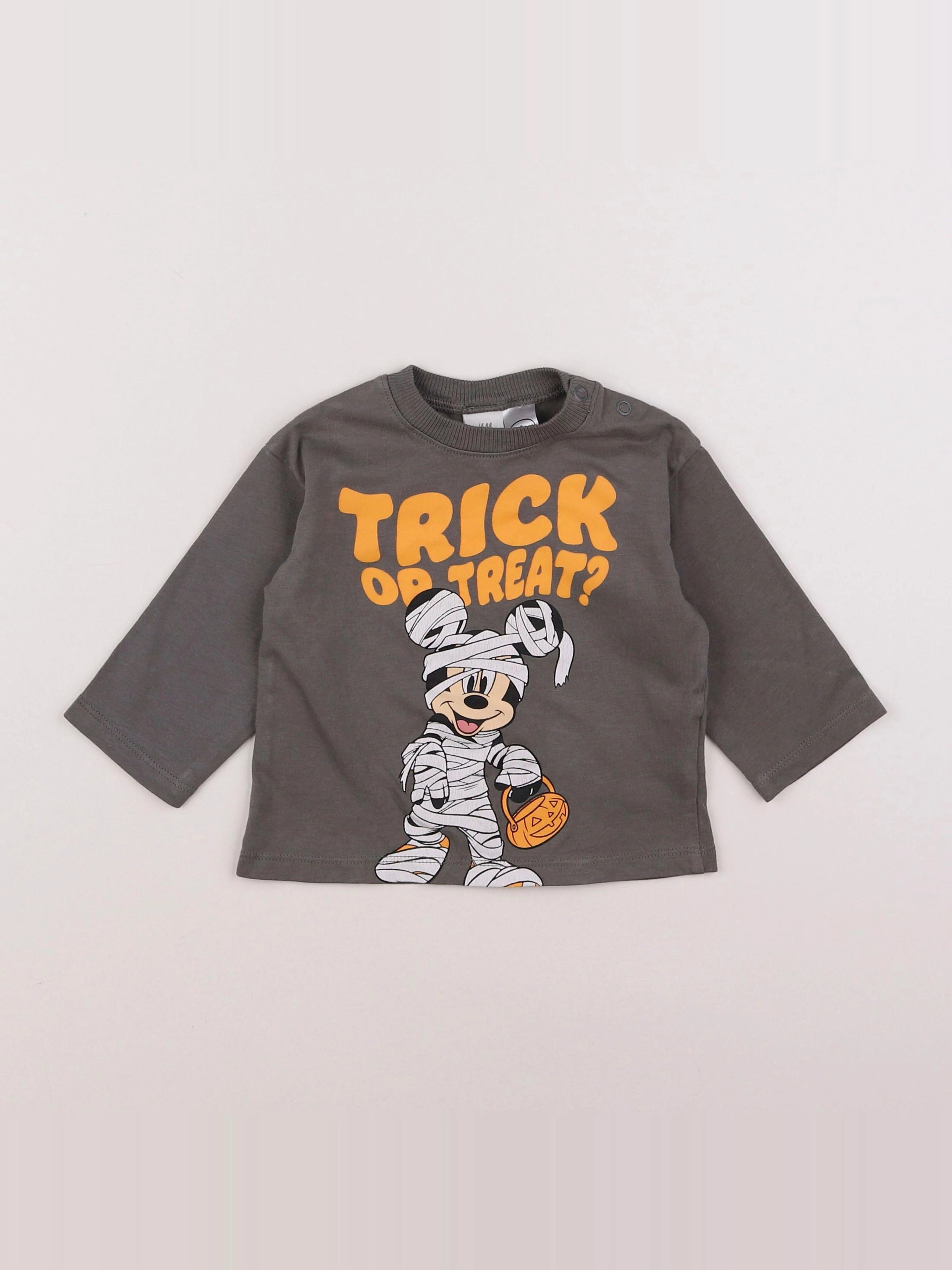 H&M - tee-shirt gris - 3/6 mois