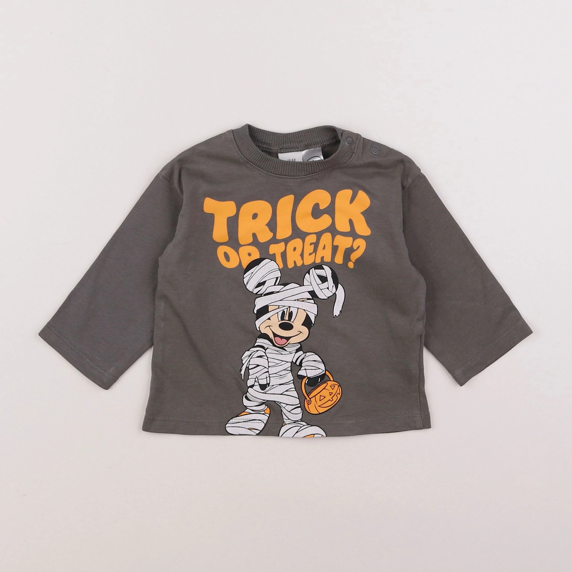 H&M - tee-shirt gris - 3/6 mois