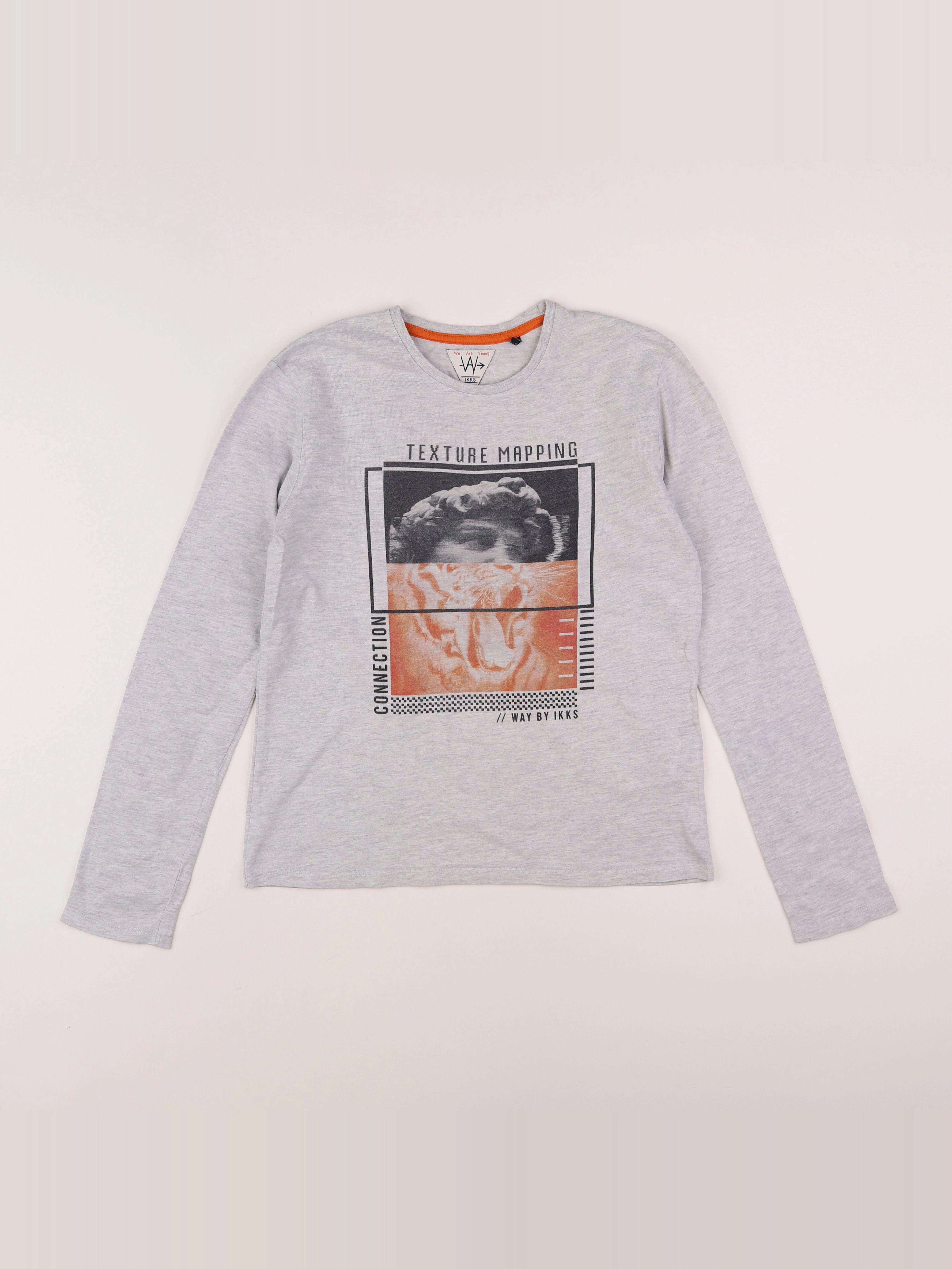 IKKS - tee-shirt gris - 12 ans