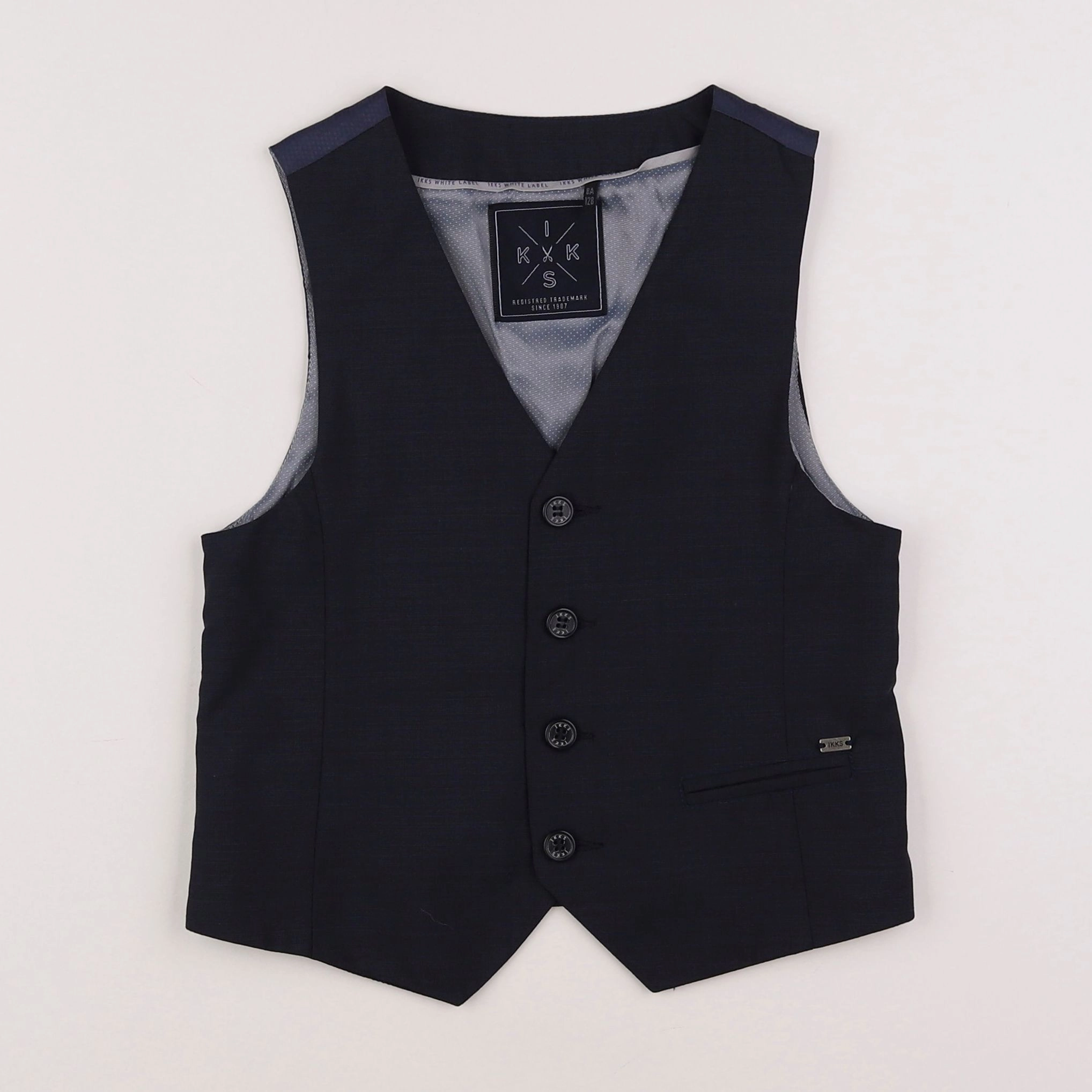 IKKS - gilet bleu - 8 ans