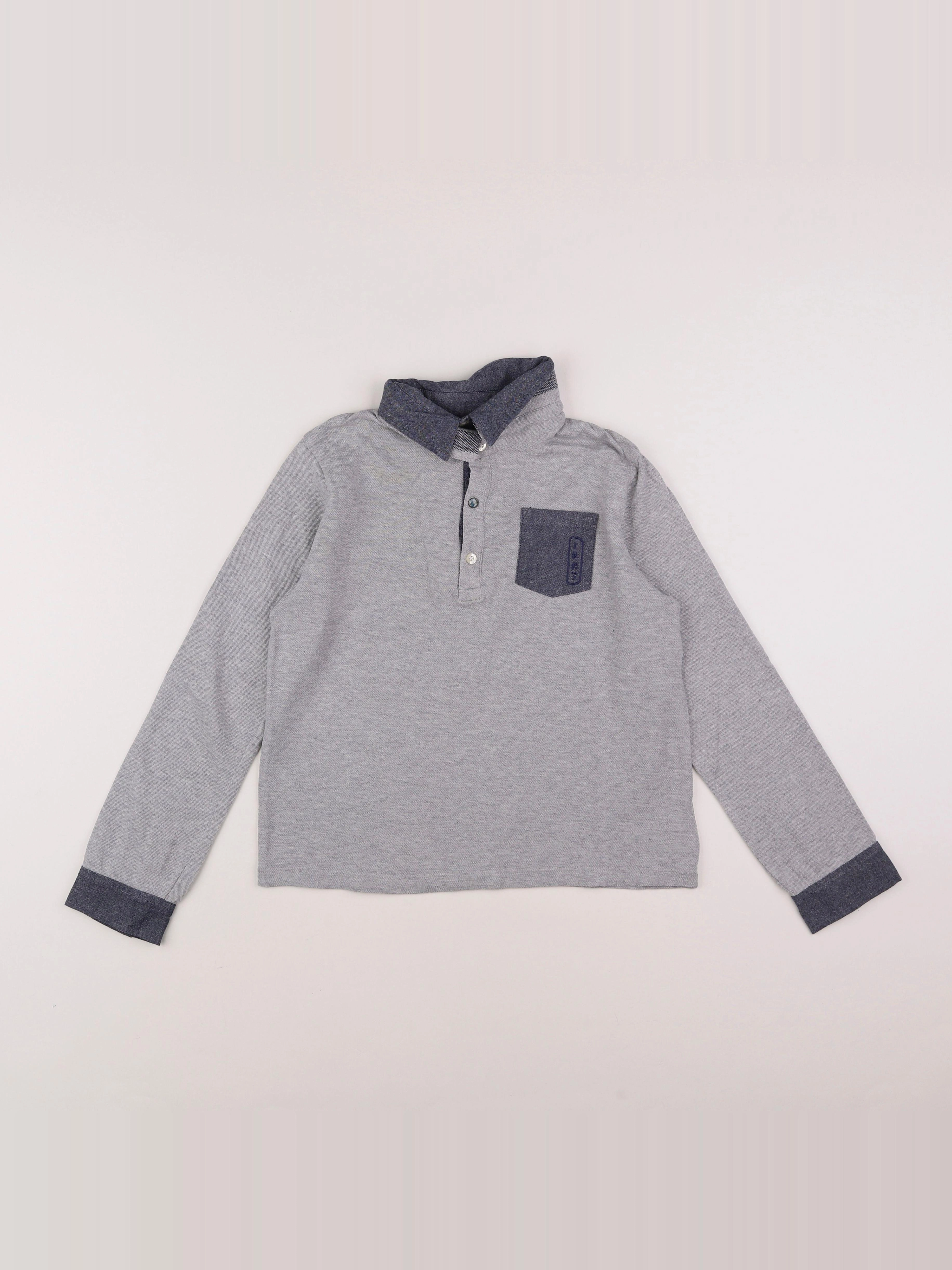 IKKS - polo gris - 10 ans