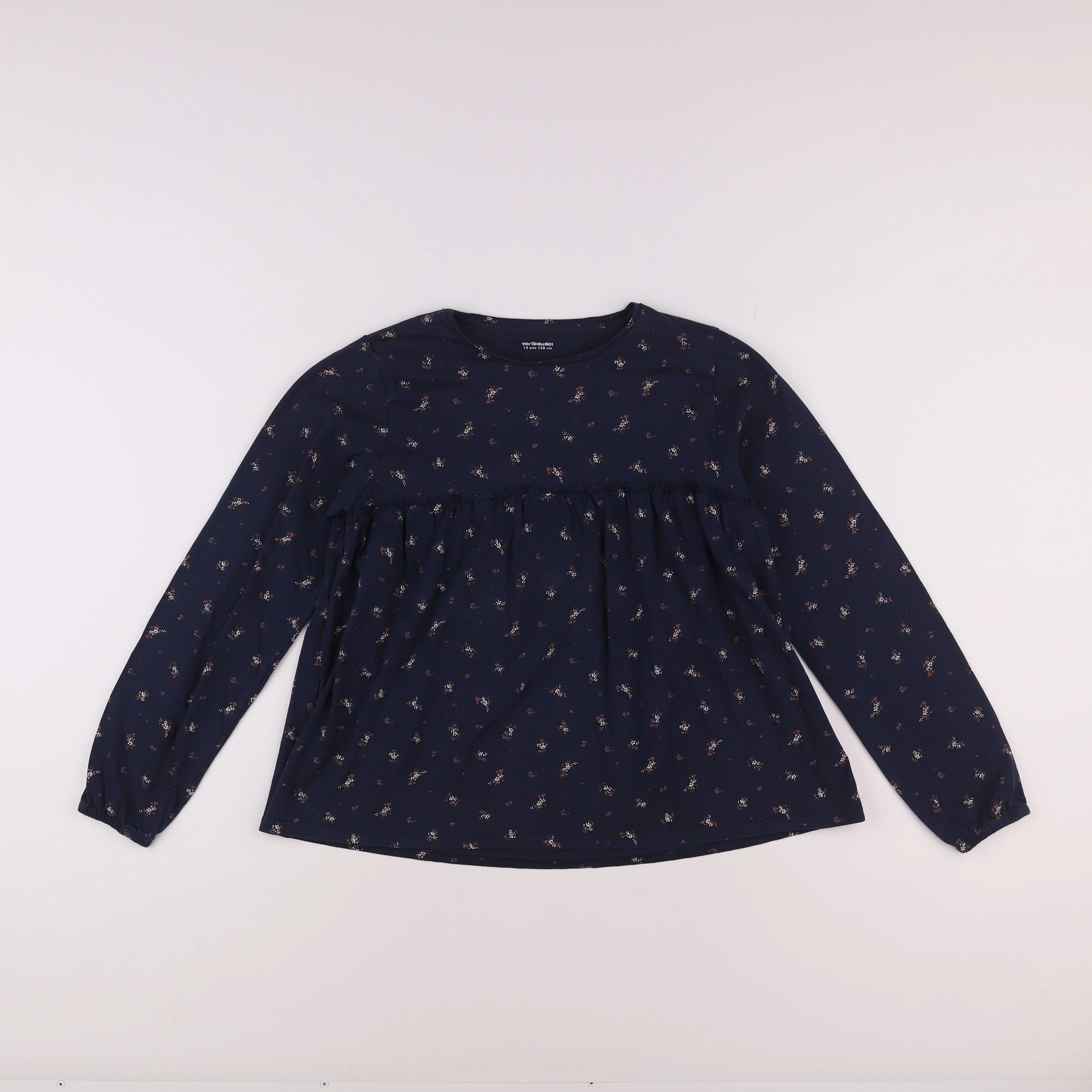 Vertbaudet - tee-shirt bleu - 14 ans