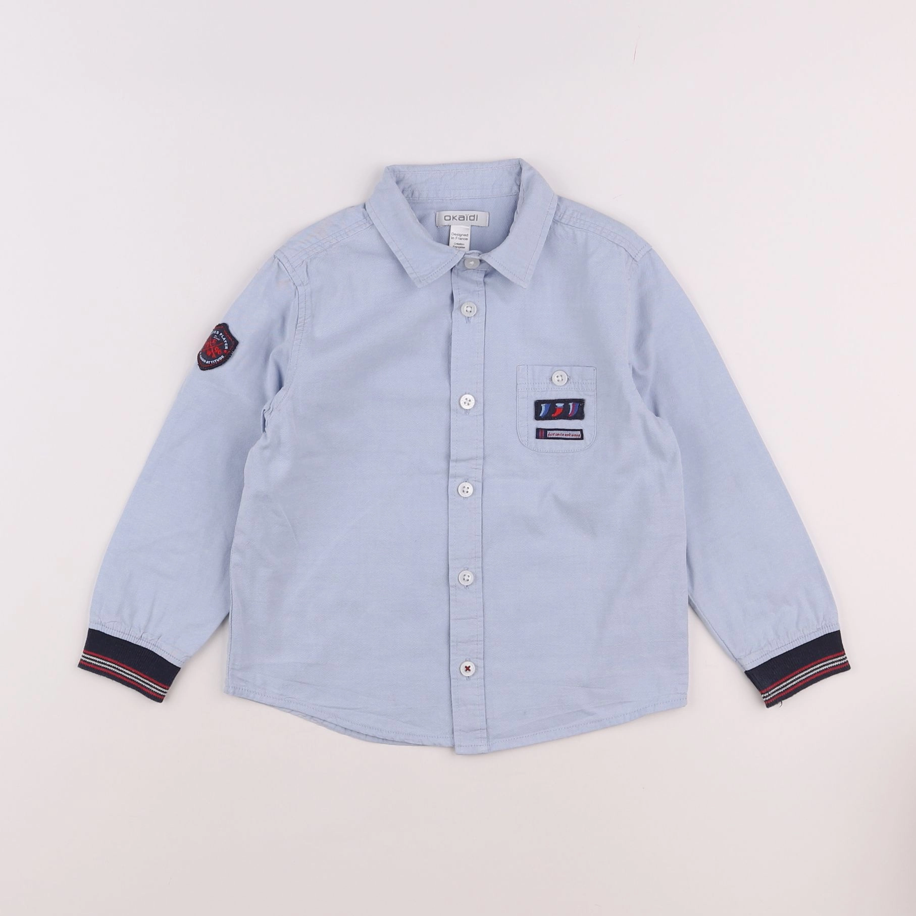 Okaidi - chemise bleu - 4 ans