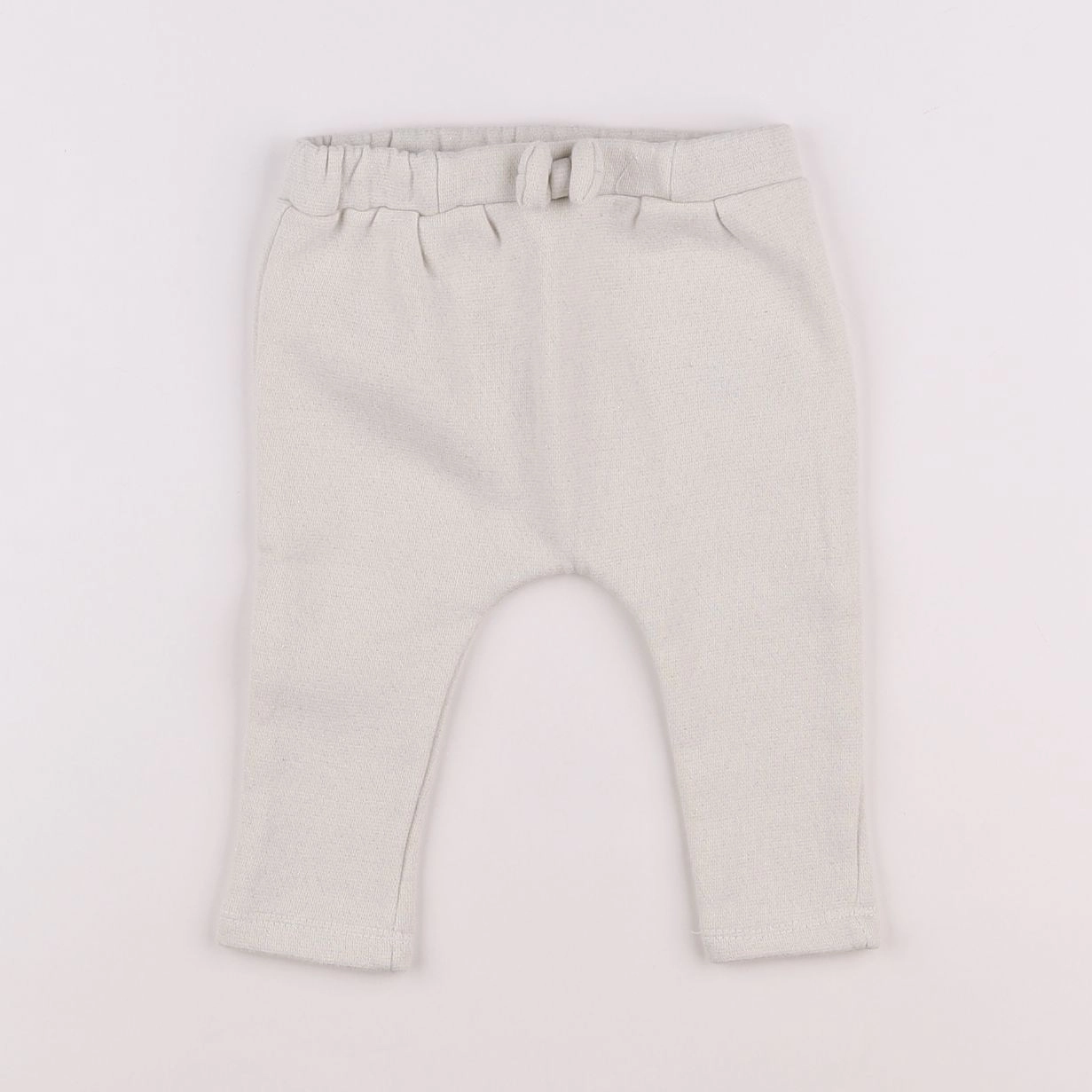 Vertbaudet - jogging beige, argent - 6 mois