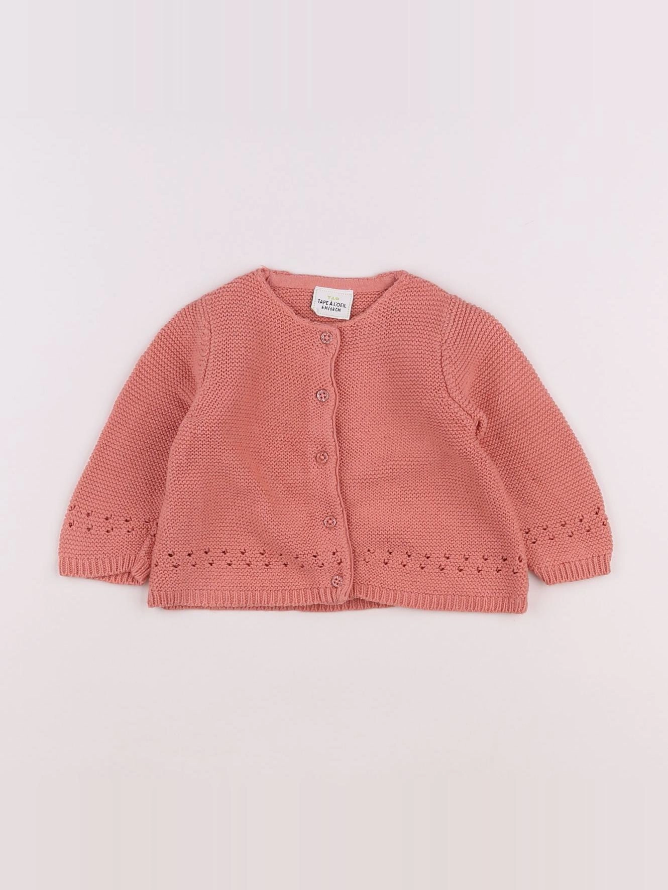 Tape à l'oeil - gilet rose - 6 mois