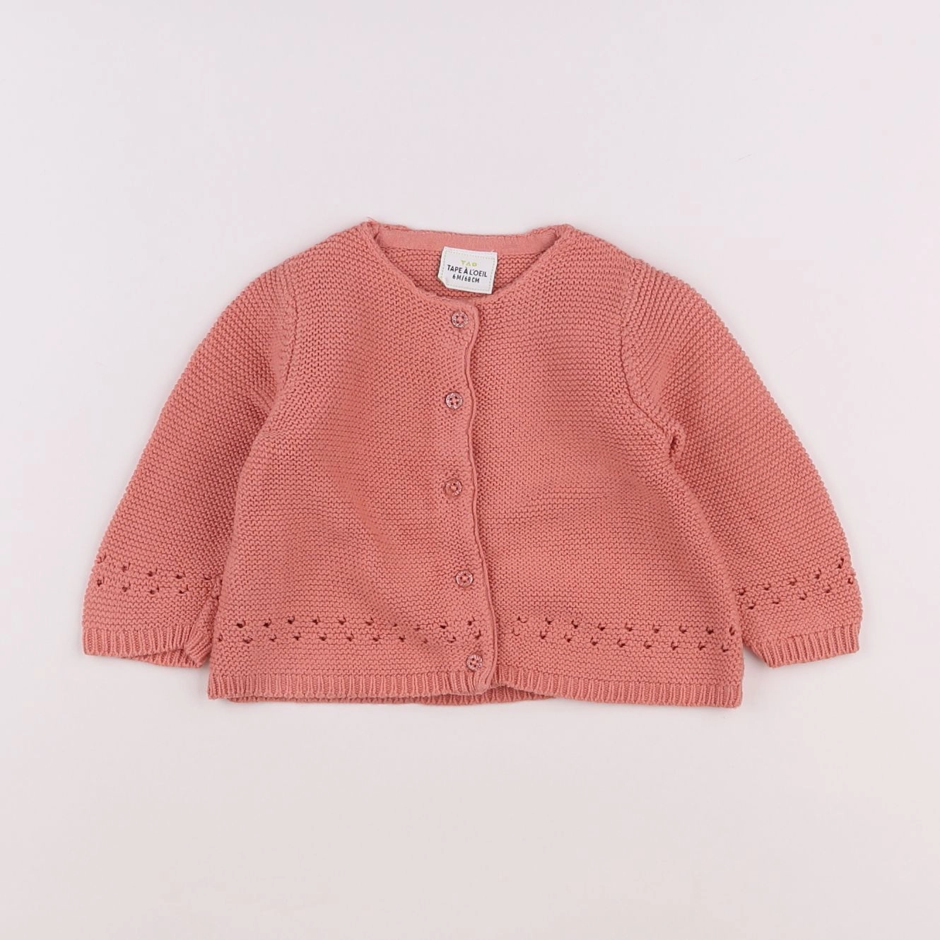 Tape à l'oeil - gilet rose - 6 mois