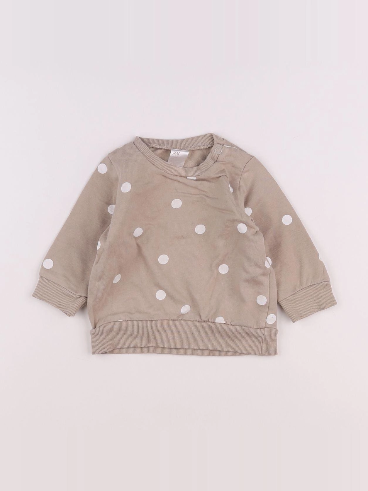 H&M - sweat beige - 3 mois