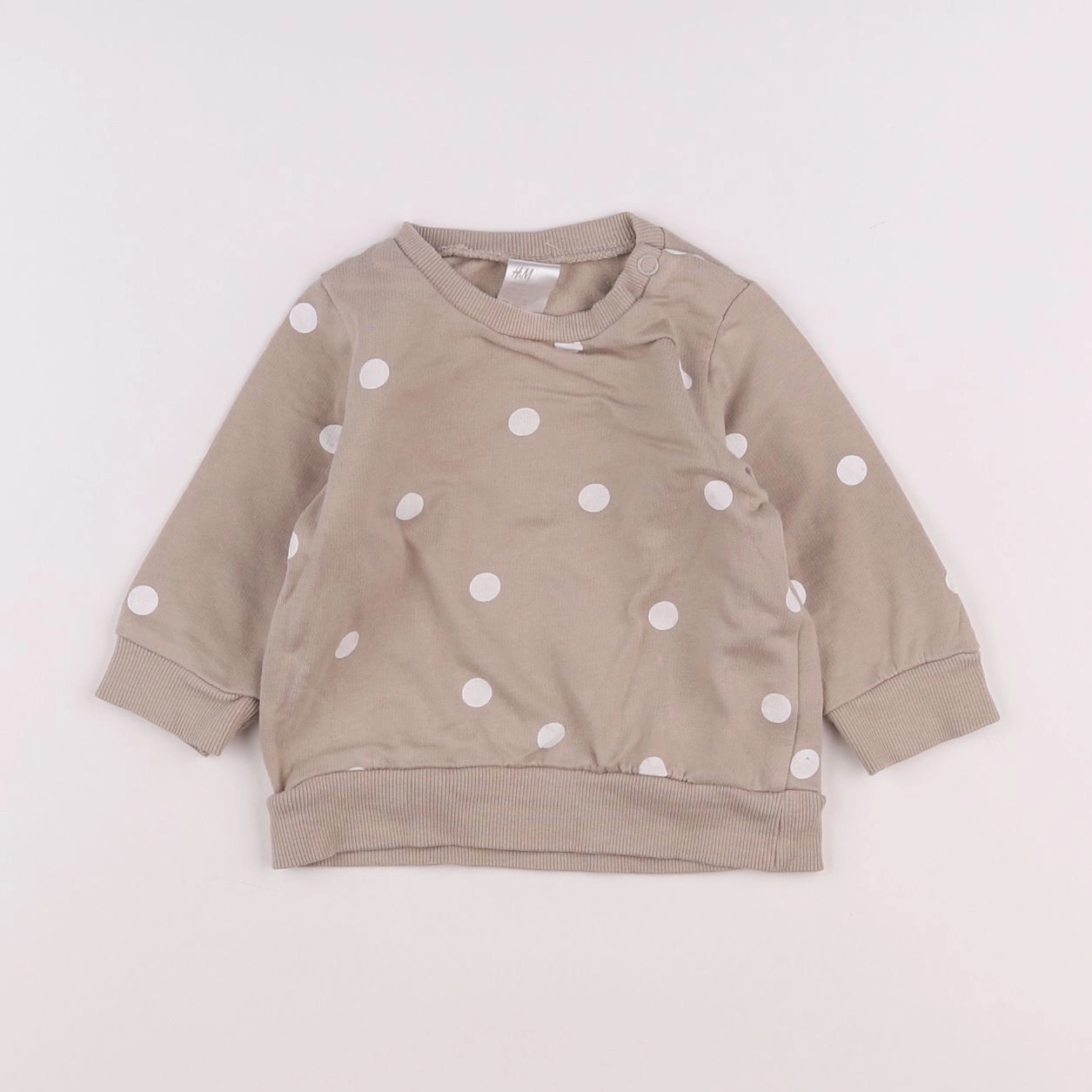 H&M - sweat beige - 3 mois