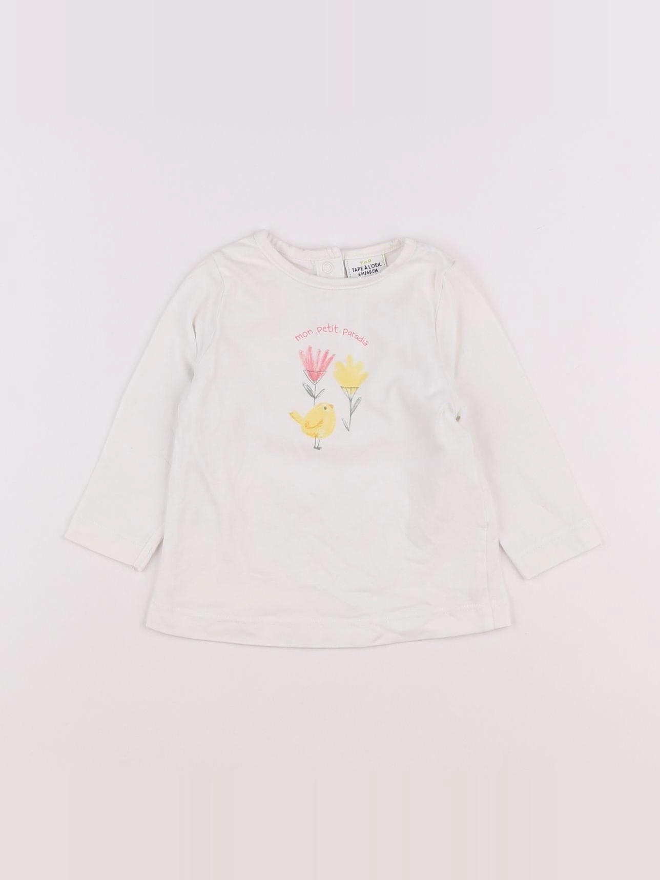 Tape à l'oeil - tee-shirt blanc - 6 mois