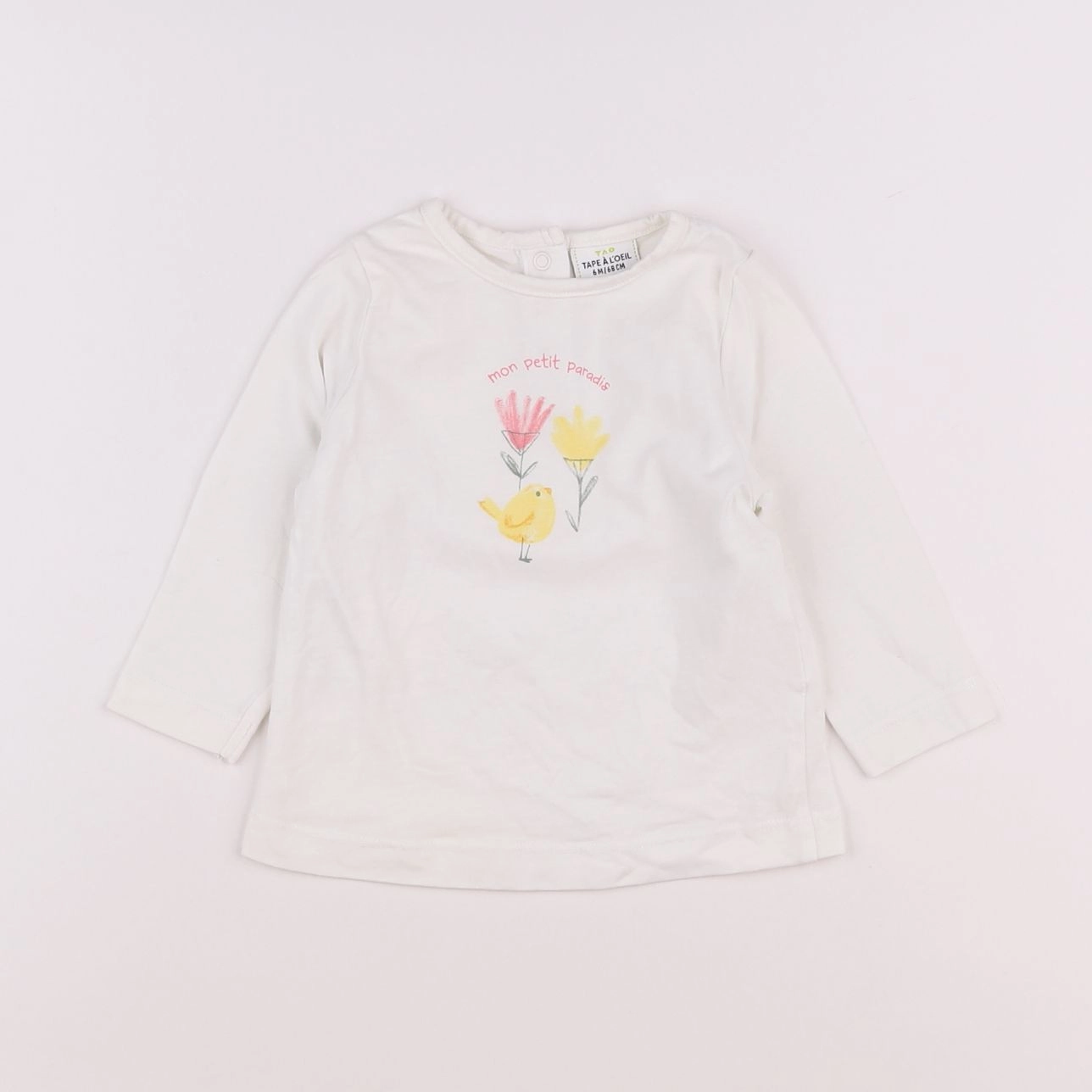 Tape à l'oeil - tee-shirt blanc - 6 mois