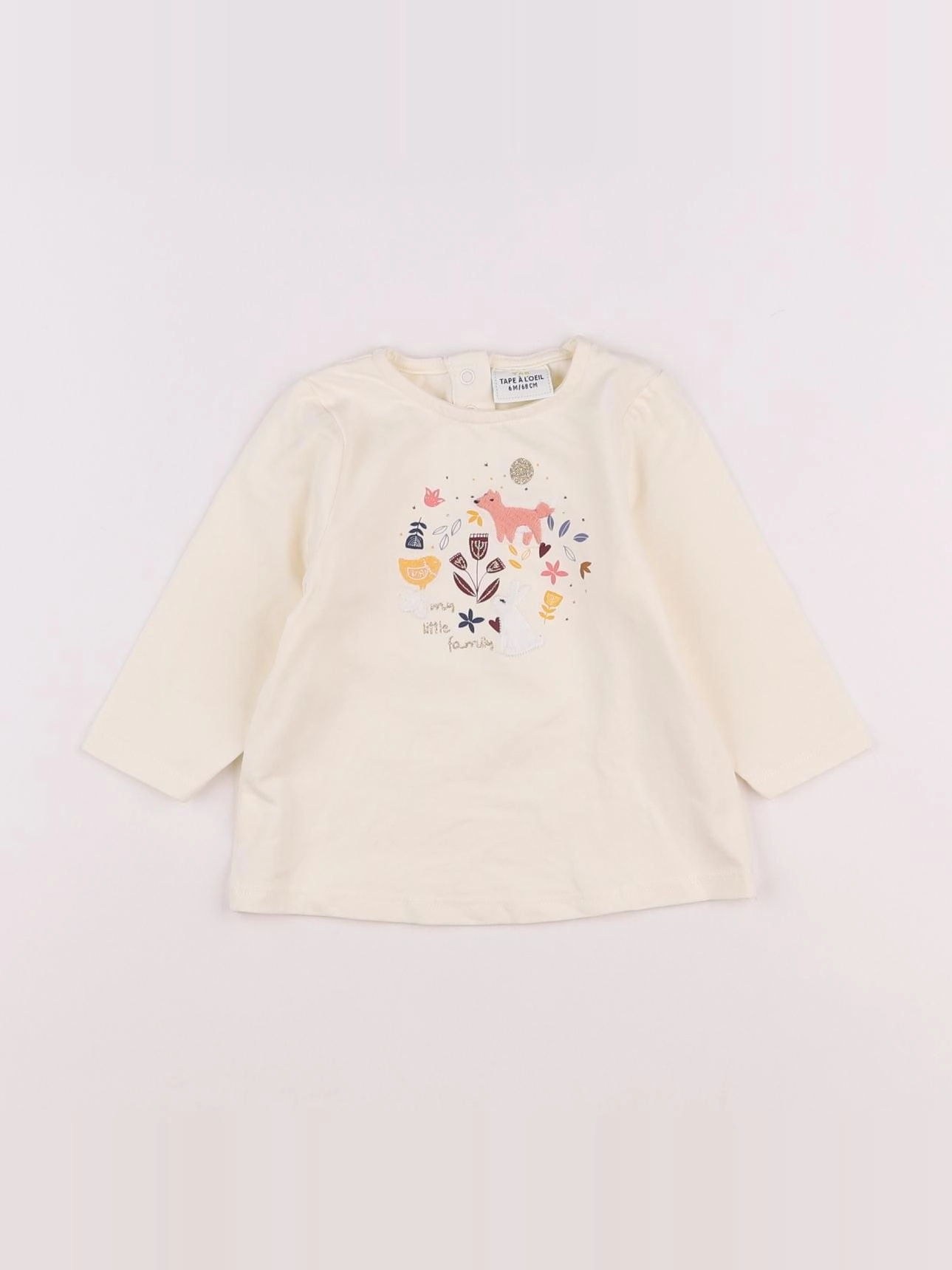 Tape à l'oeil - tee-shirt beige - 6 mois