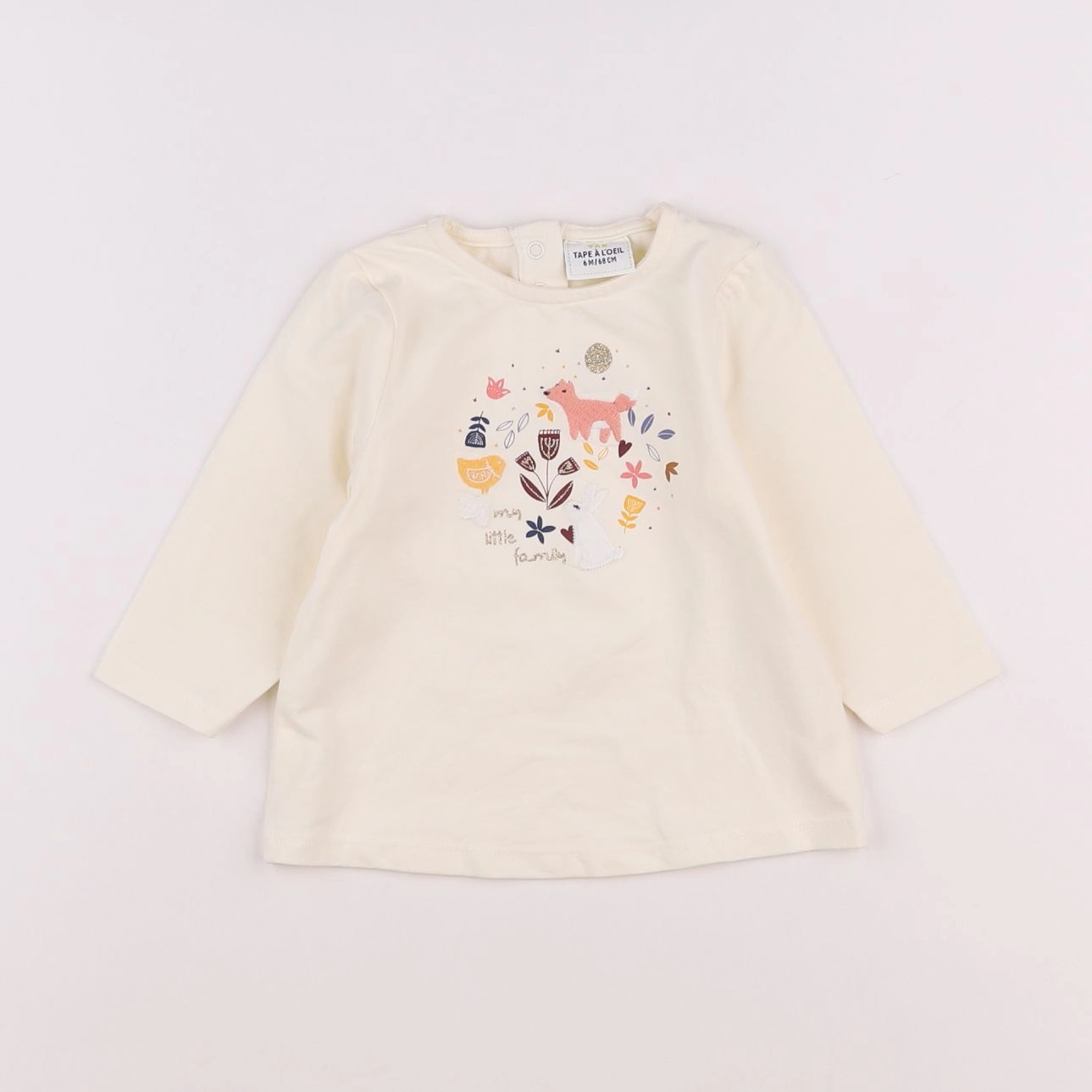 Tape à l'oeil - tee-shirt beige - 6 mois