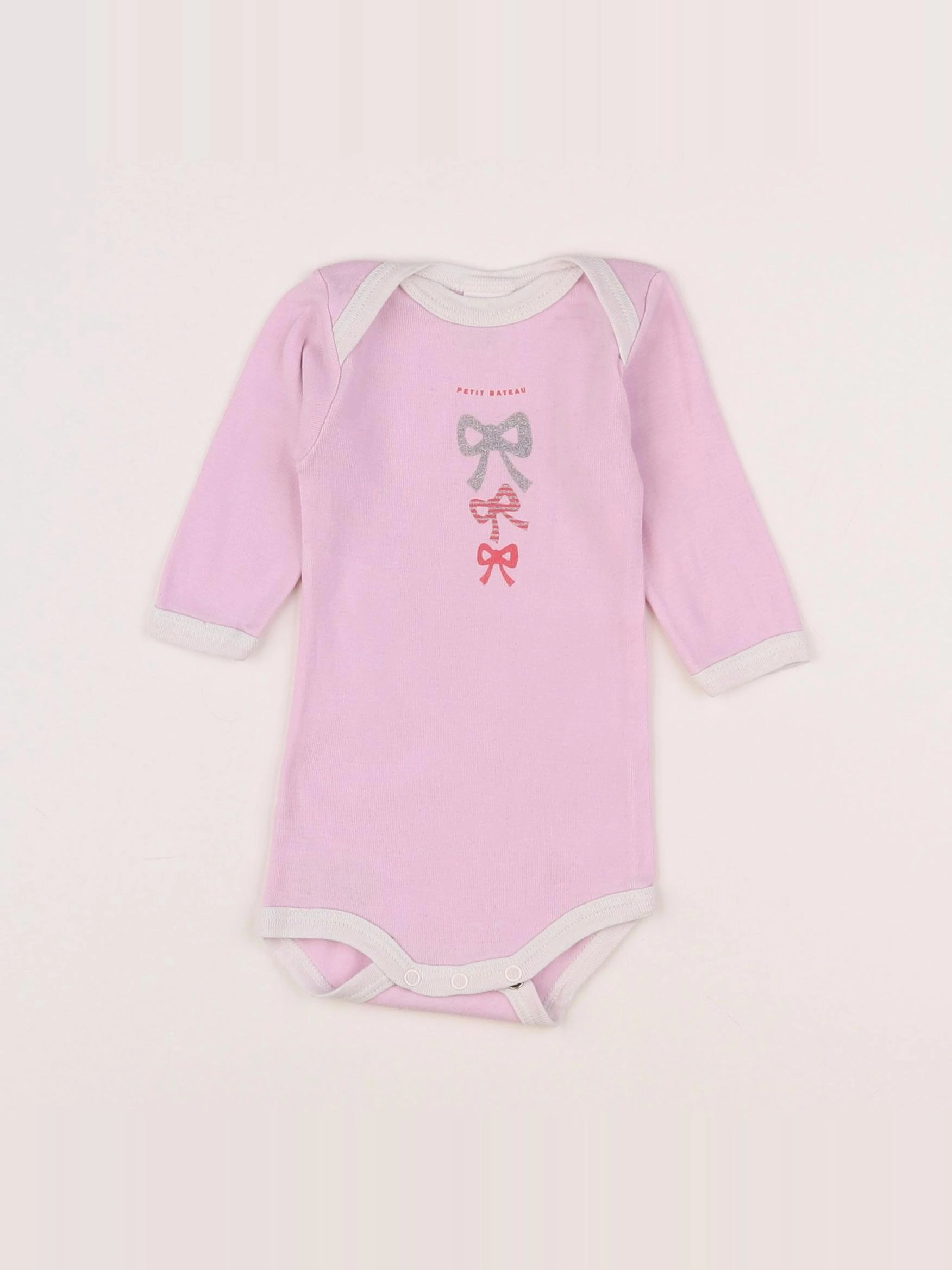 Petit Bateau - body rose - 3 mois