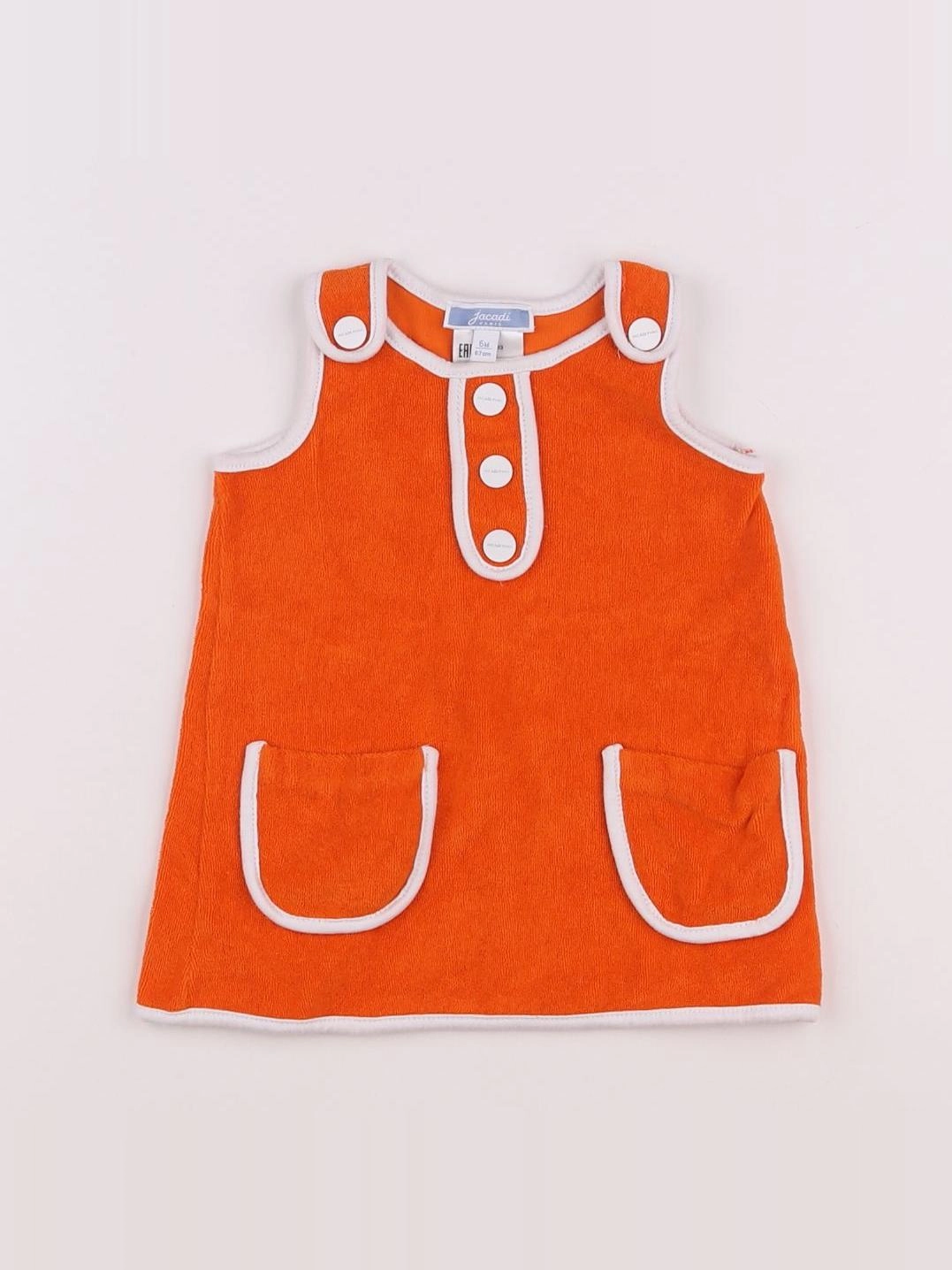 Jacadi - robe orange - 6 mois