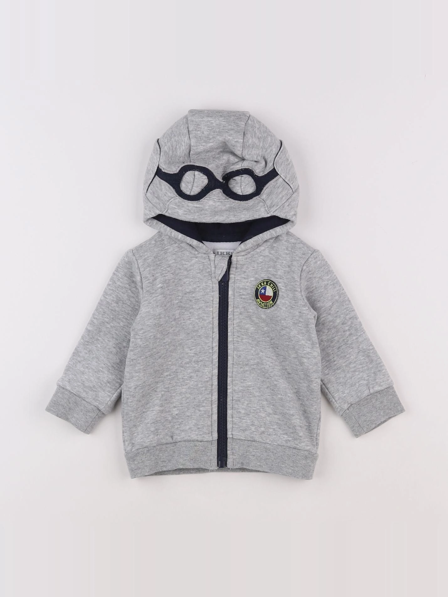 IKKS - sweat gris - 6 mois