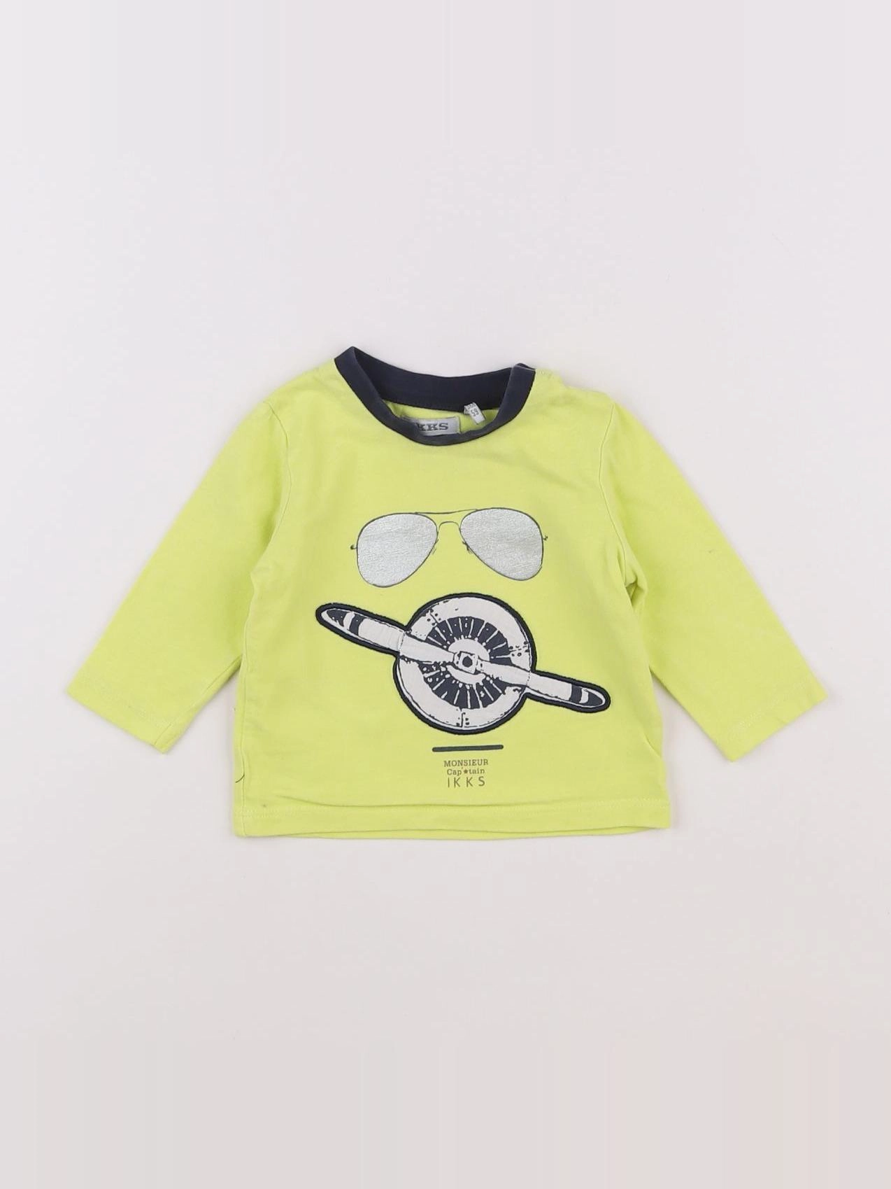 IKKS - tee-shirt jaune - 3 mois