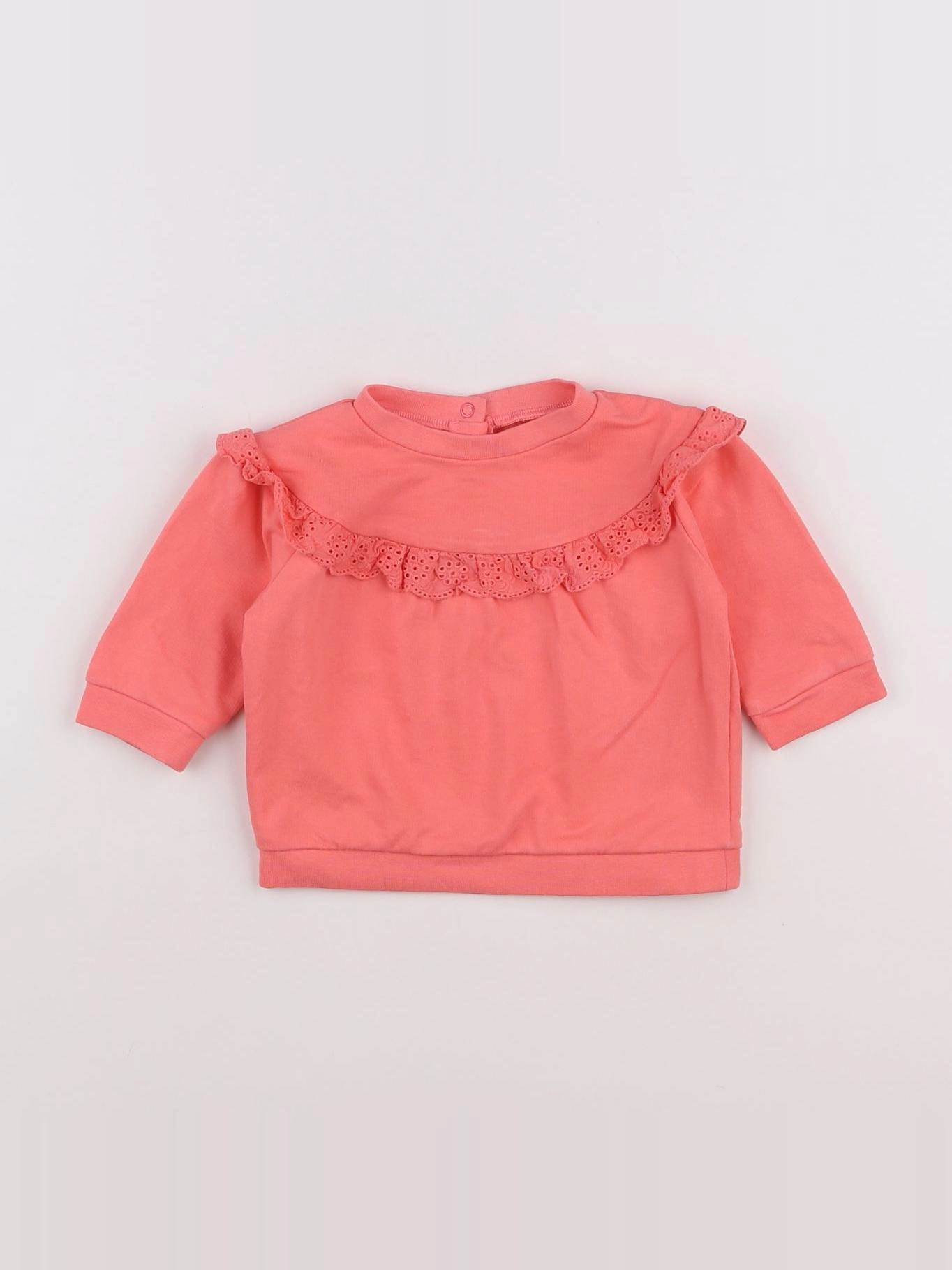 Vertbaudet - sweat rose - 6 mois