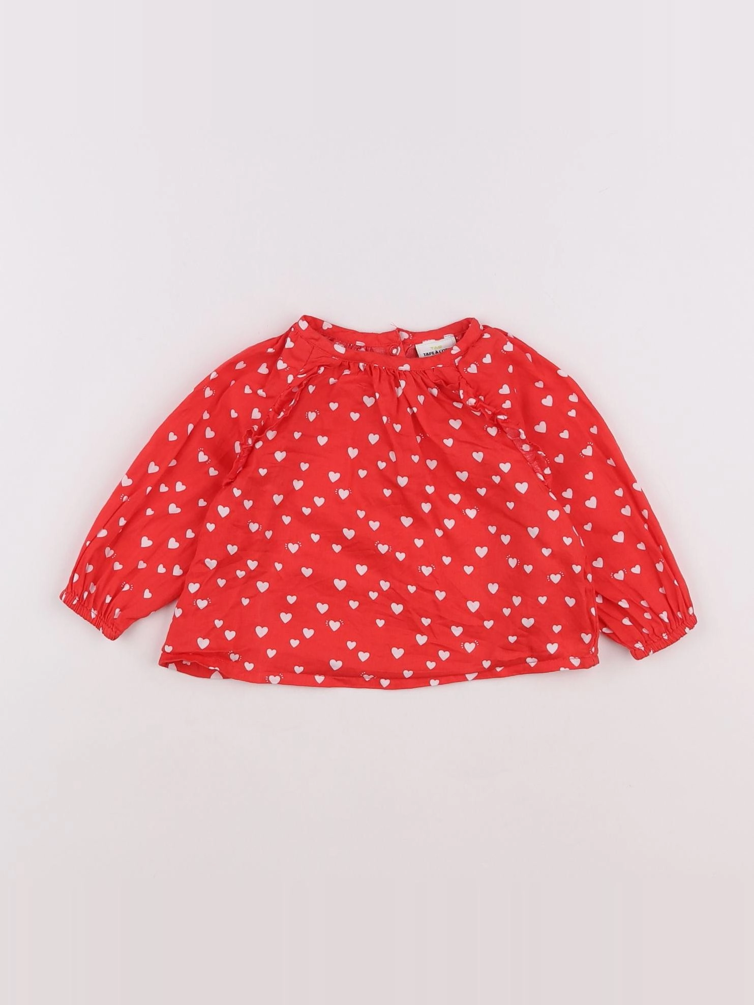 Tape à l'oeil - blouse rouge - 6 mois