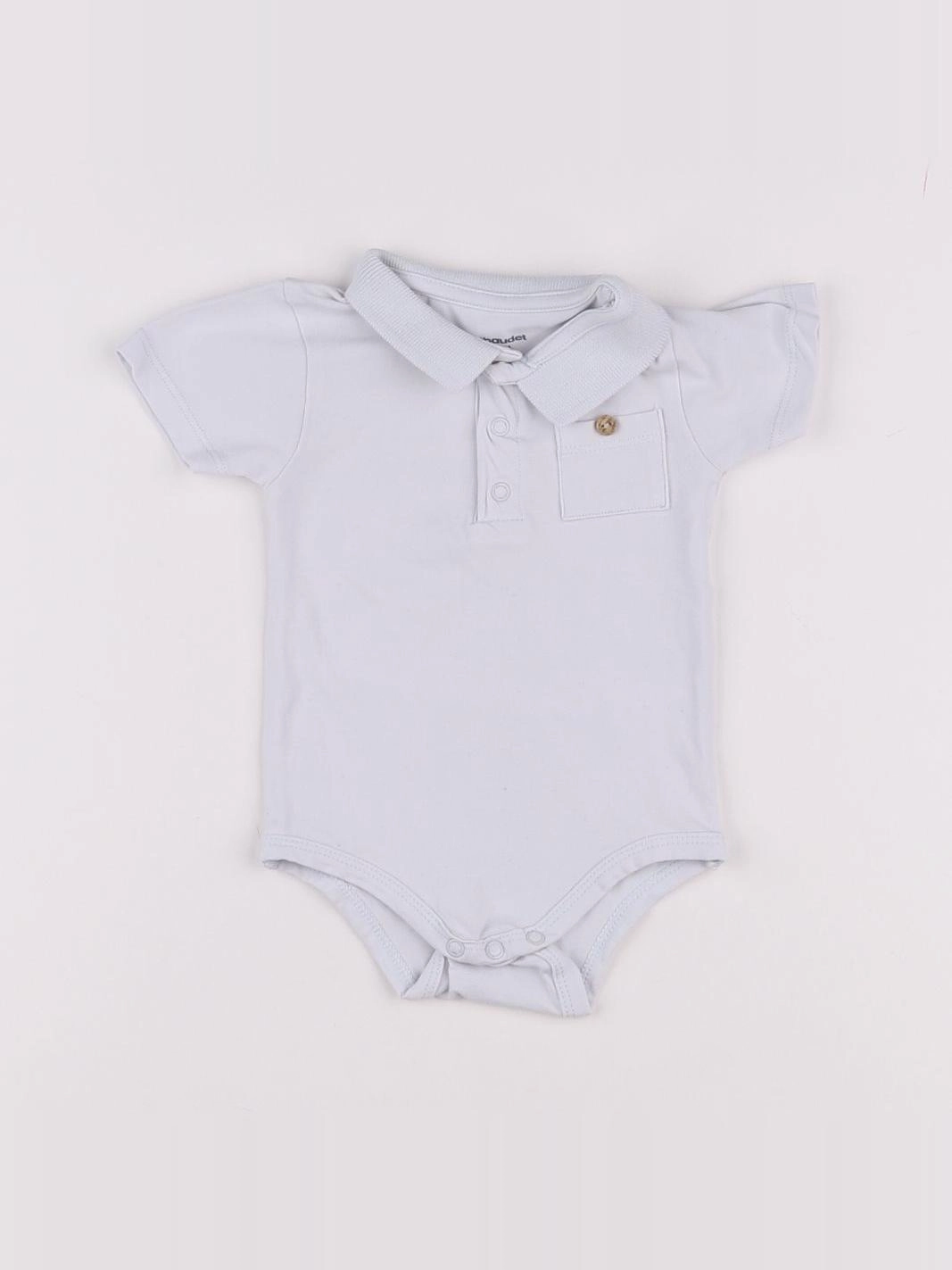 Vertbaudet - body à col bleu - 3 mois