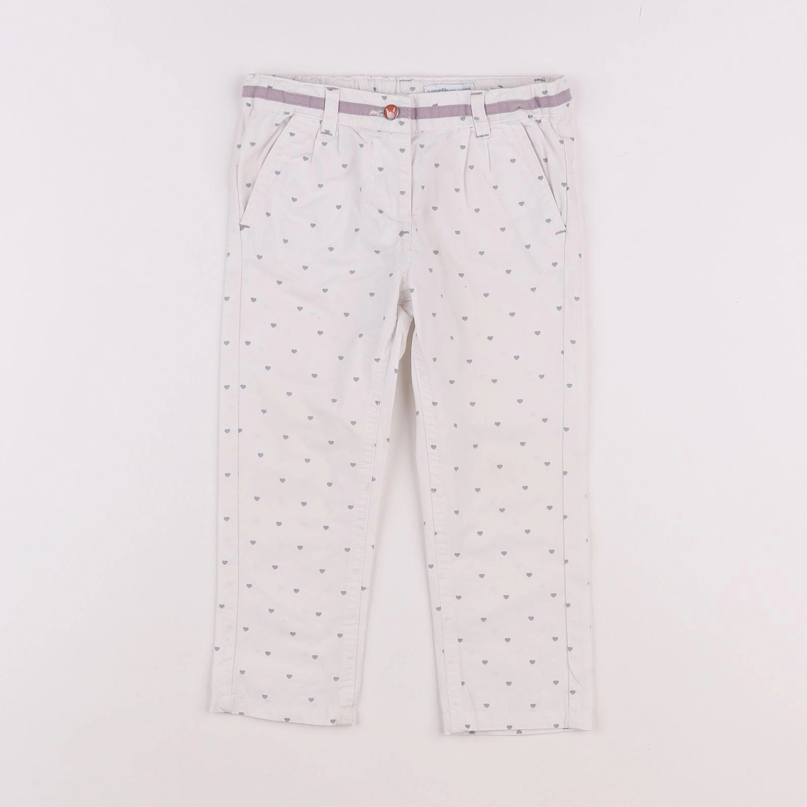 Vertbaudet - pantalon blanc - 18 mois