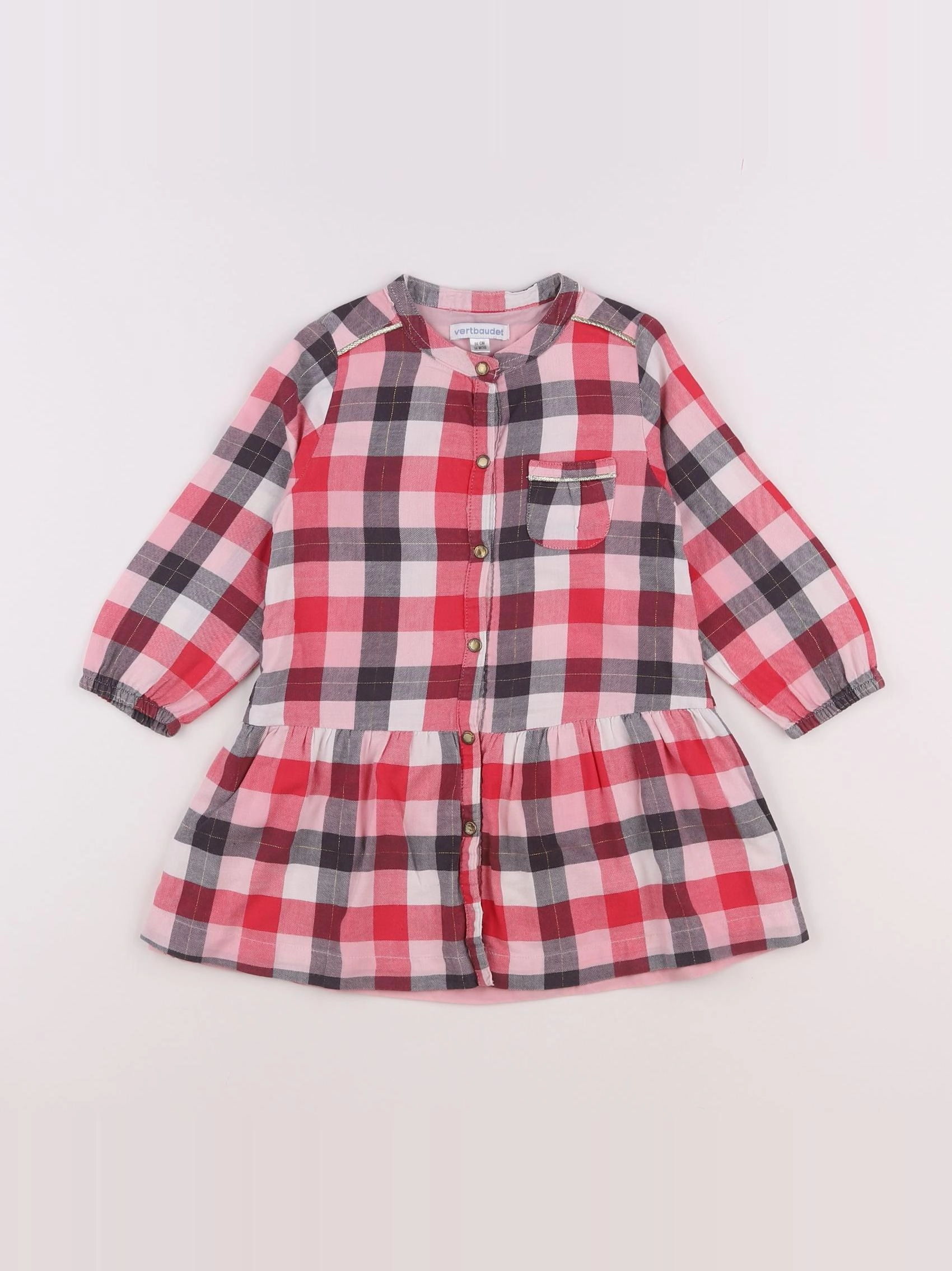 Vertbaudet - robe rose - 2 ans