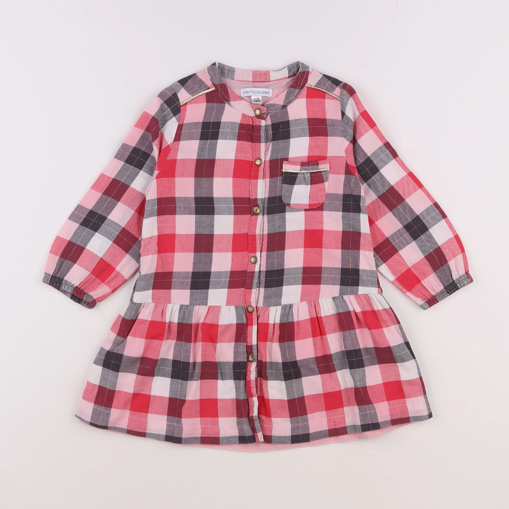 Vertbaudet - robe rose - 2 ans