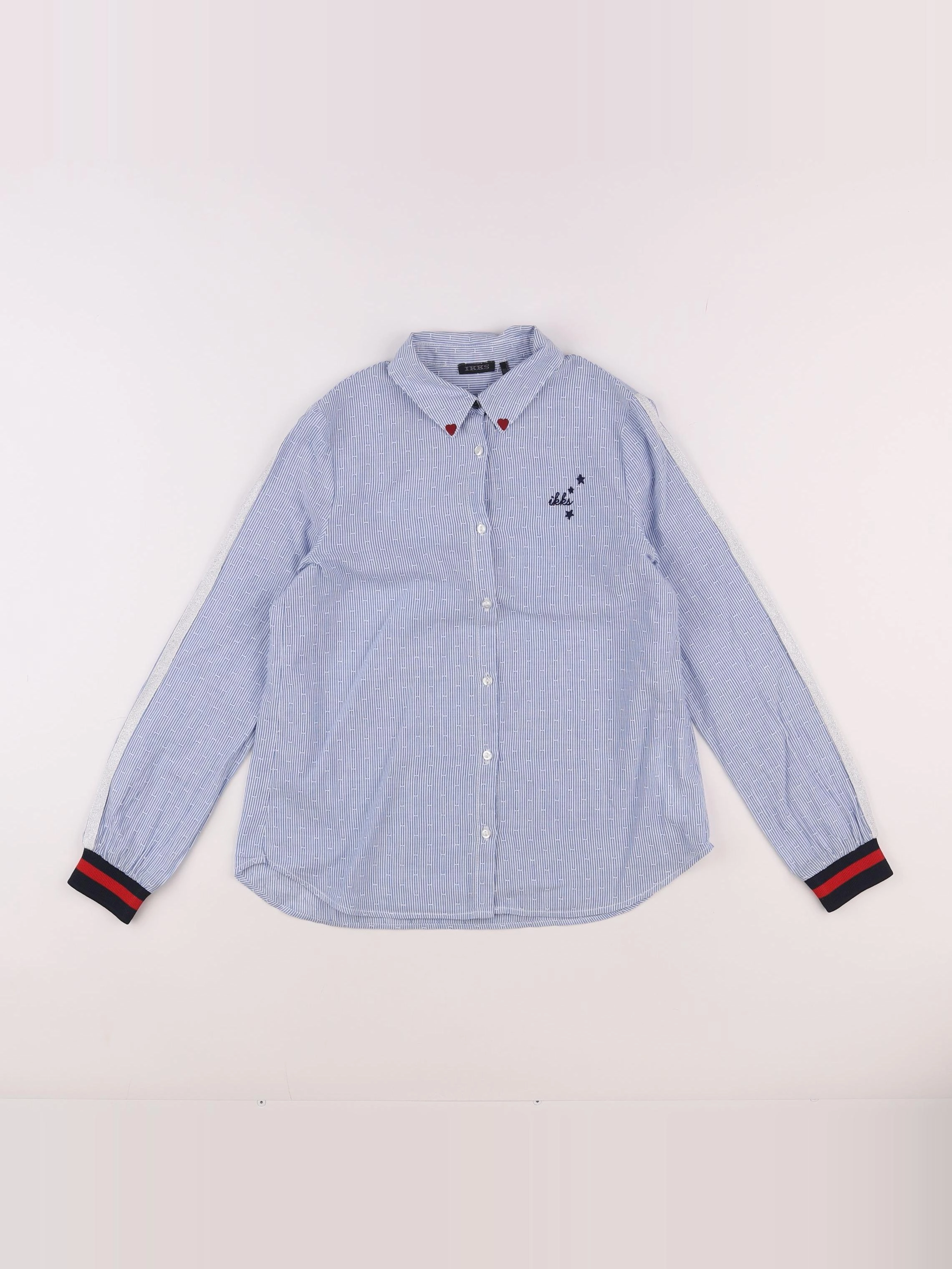IKKS - chemise imprimé au dos bleu - 10 ans