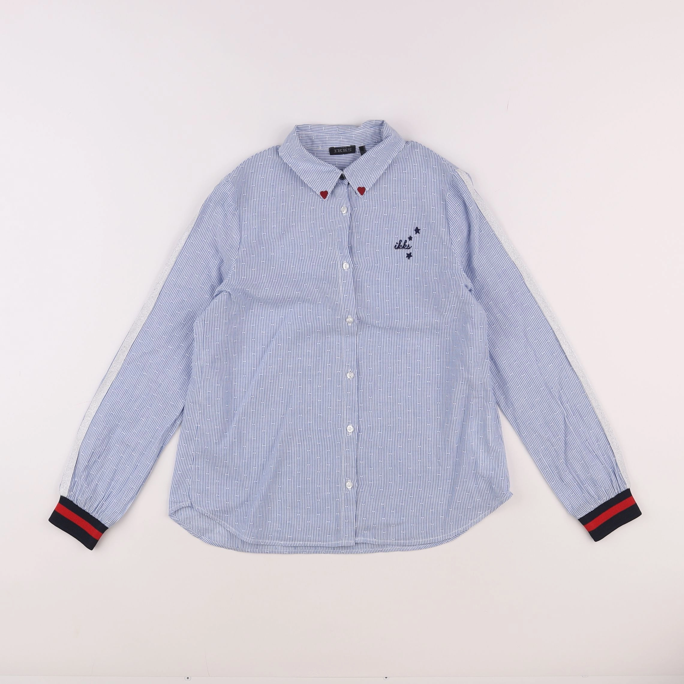 IKKS - chemise imprimé au dos bleu - 10 ans
