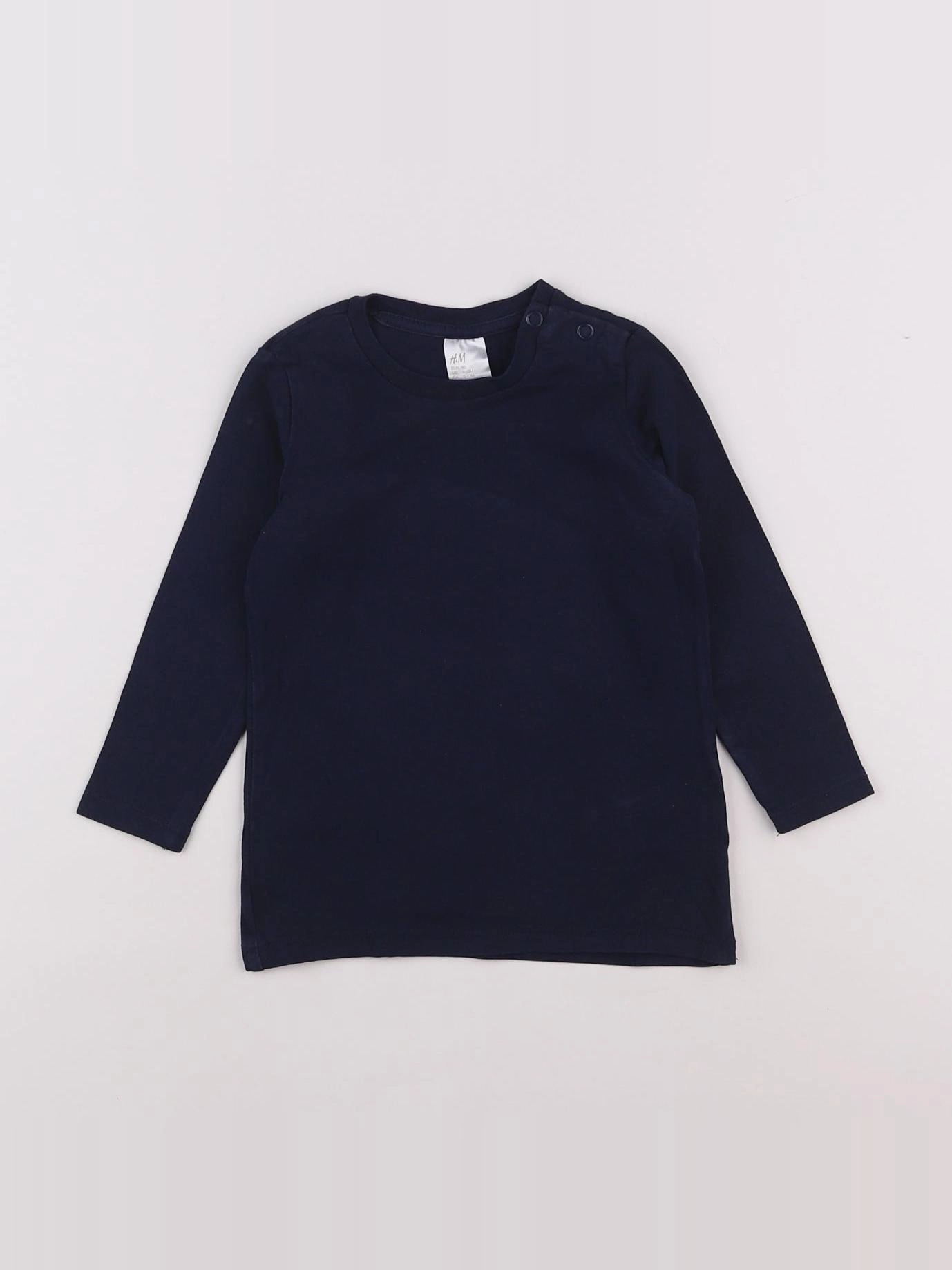 H&M - tee-shirt bleu - 9/12 mois