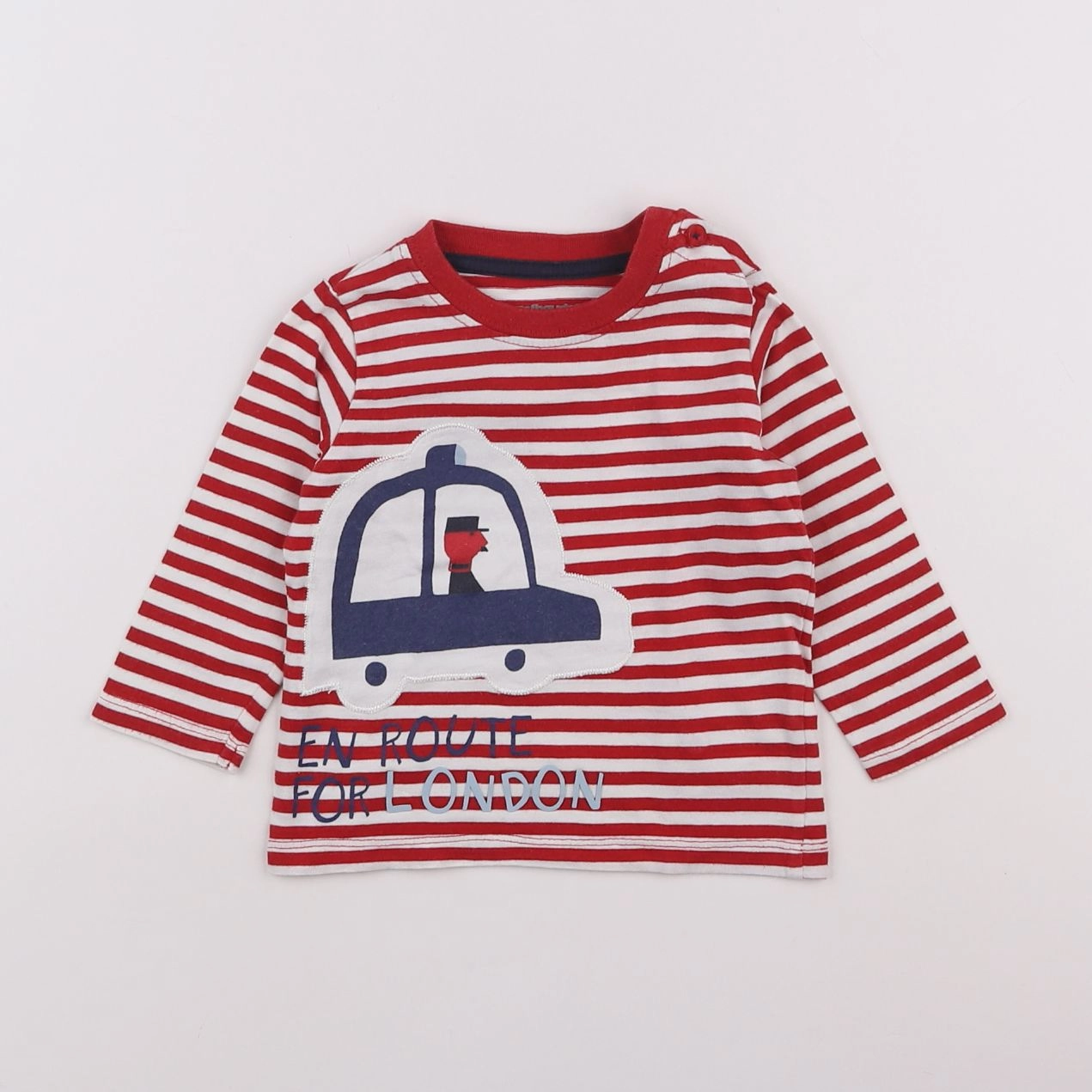 Vertbaudet - tee-shirt rouge - 6 mois