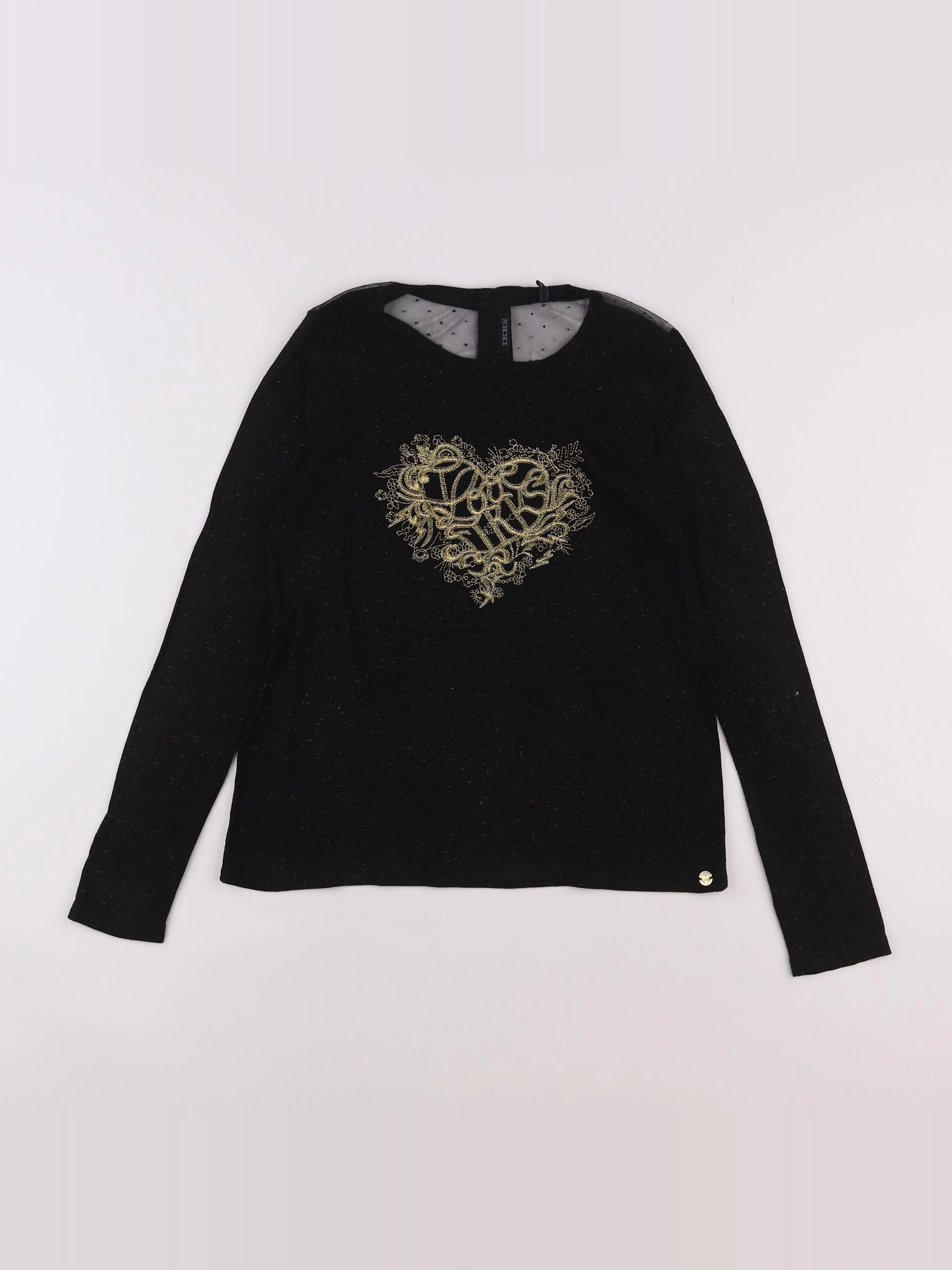 IKKS - tee-shirt noir, or - 10 ans