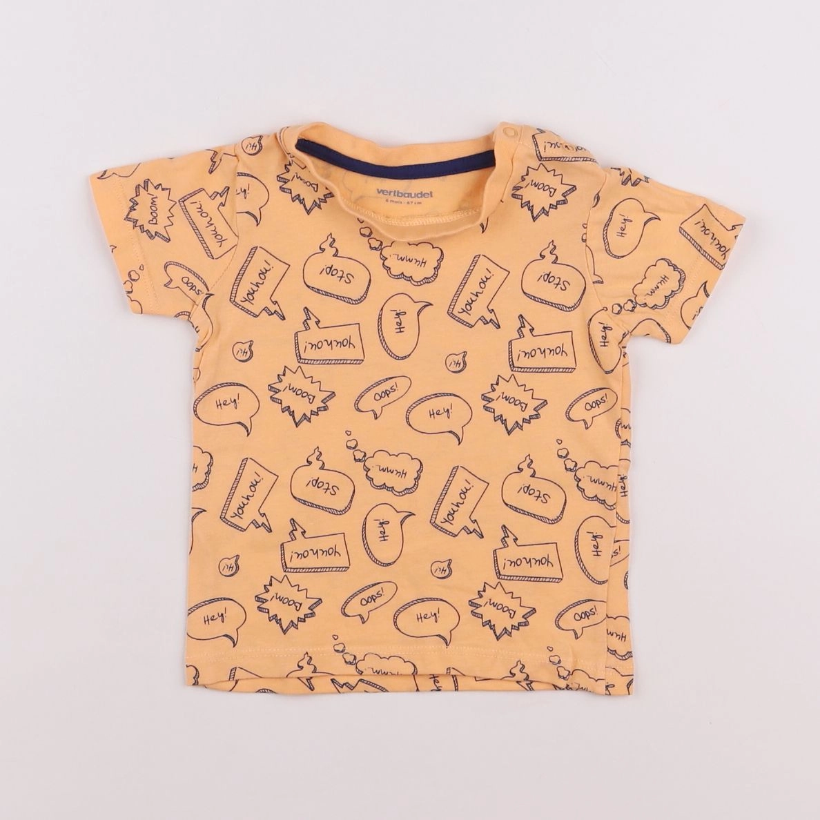 Vertbaudet - tee-shirt orange - 6 mois