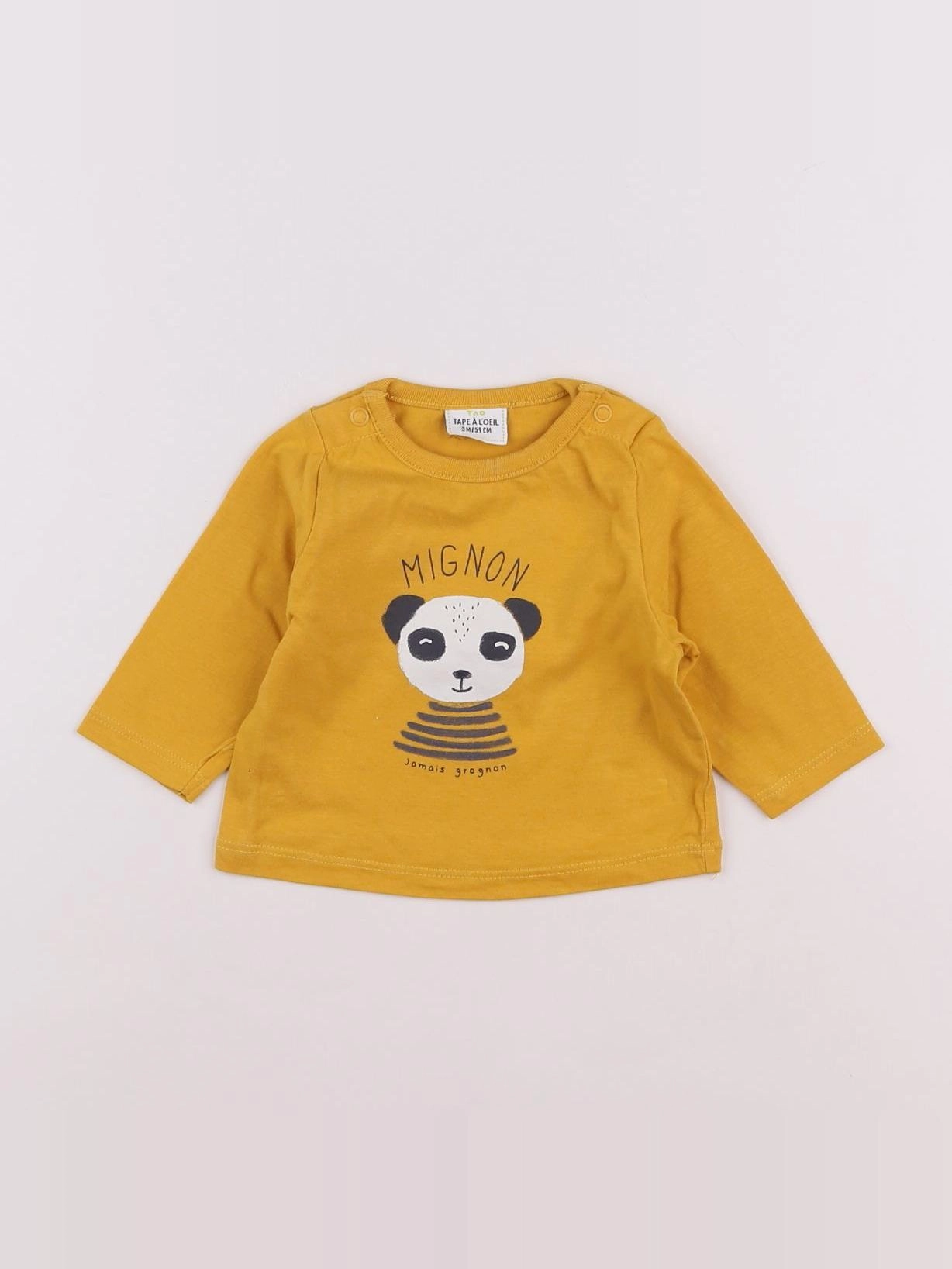 Tape à l'oeil - tee-shirt jaune - 3 mois