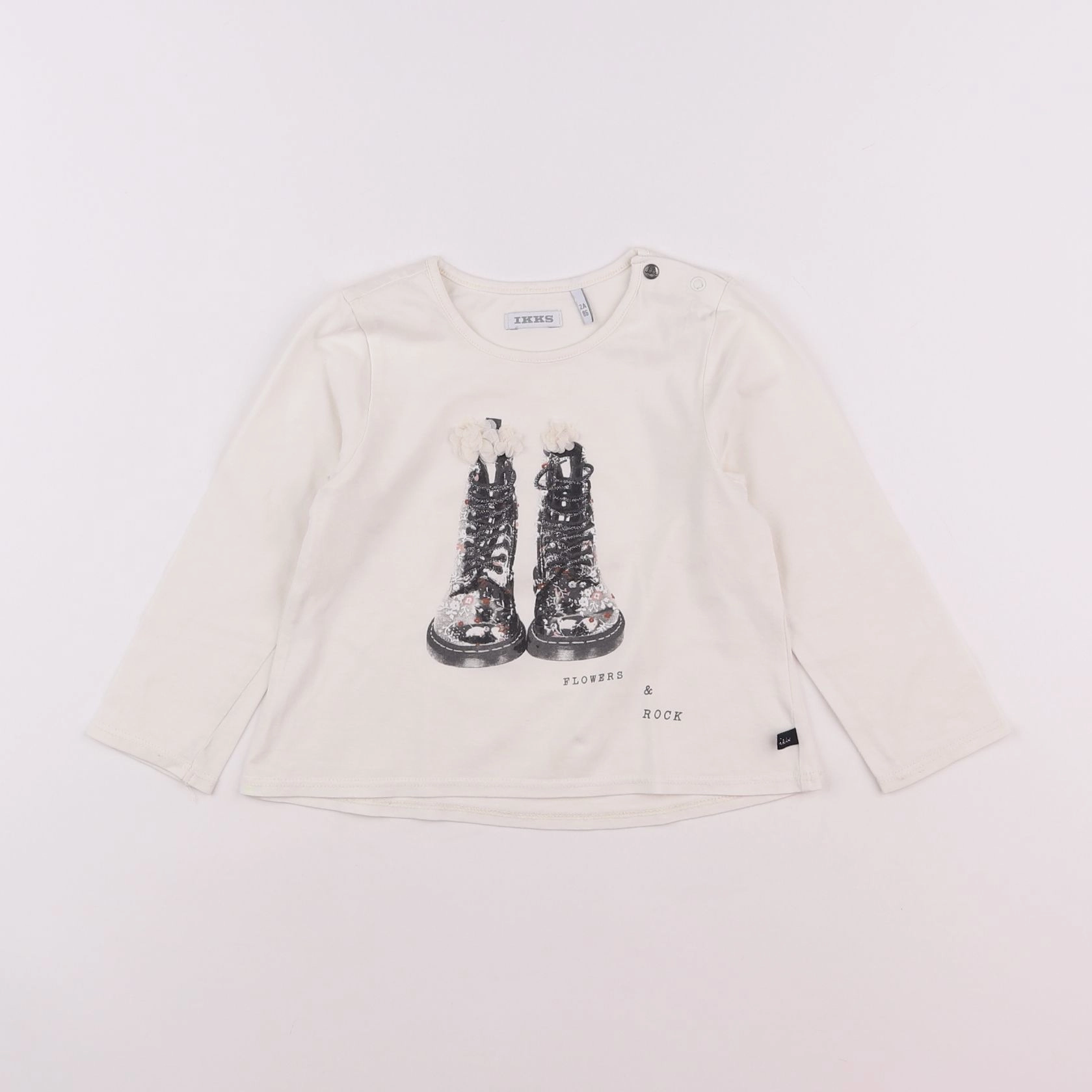 IKKS - tee-shirt beige - 2 ans
