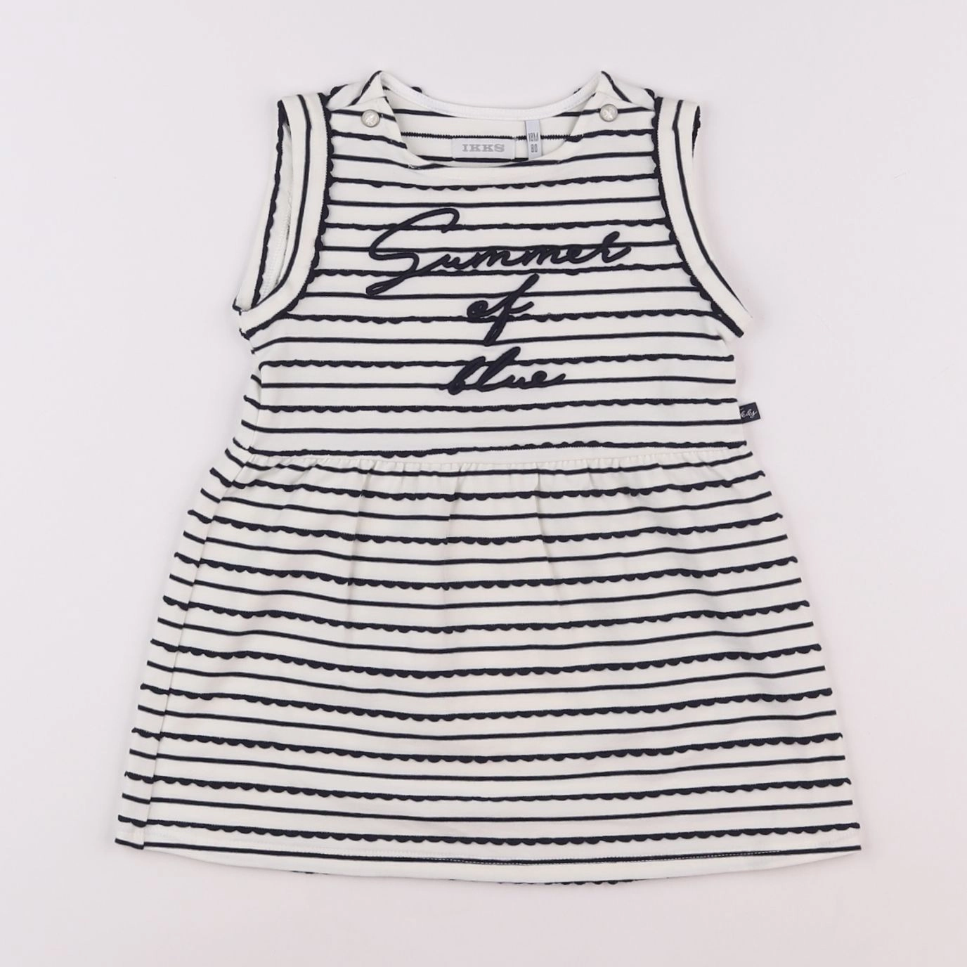 IKKS - robe blanc, bleu - 18 mois