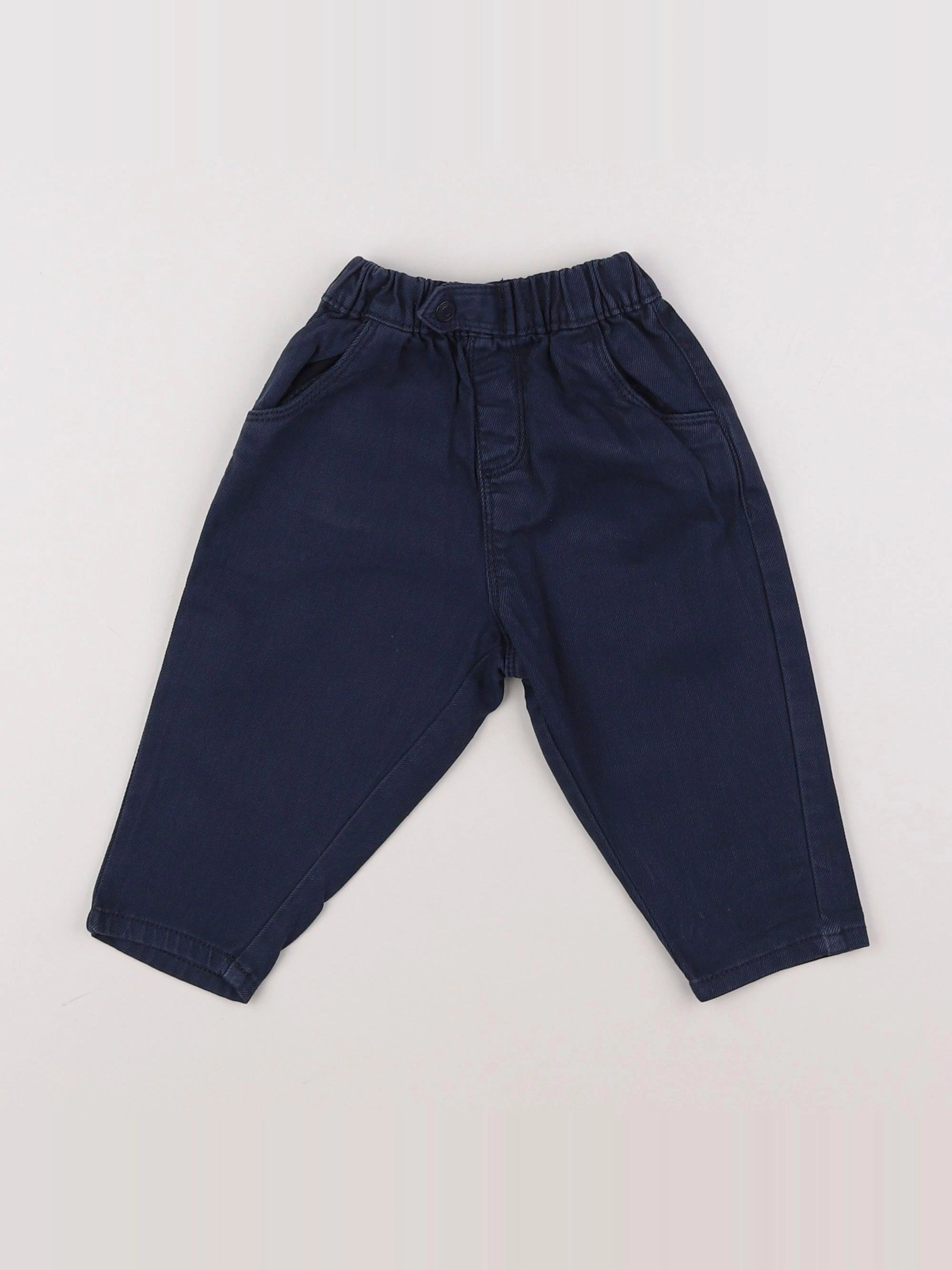 Vertbaudet - pantalon bleu - 6 mois