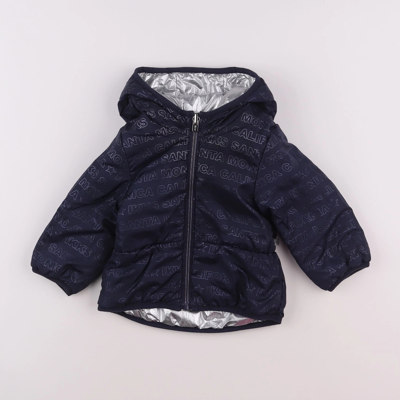 IKKS - doudoune bleu, argent - 18 mois
